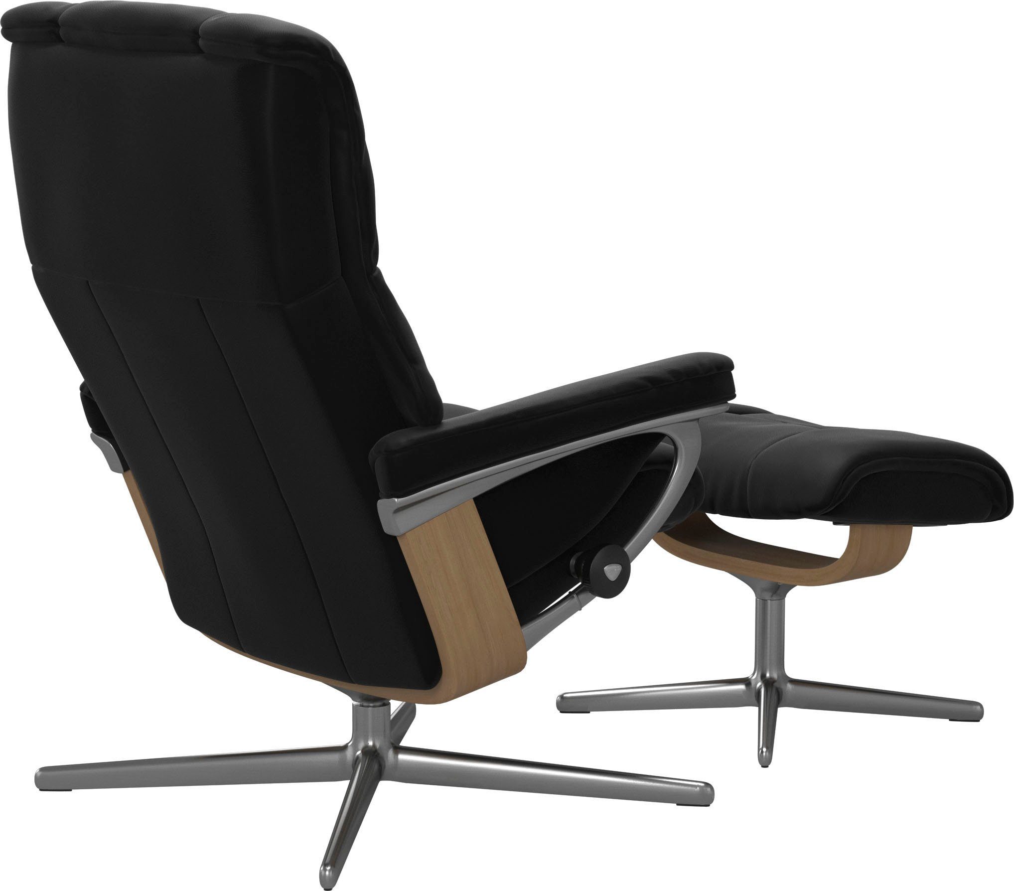 Stressless® Relaxsessel Größe Holzakzent (Set, Eiche Hocker), Hocker, mit M Relaxsessel mit & S, Base, mit Cross L, Mayfair