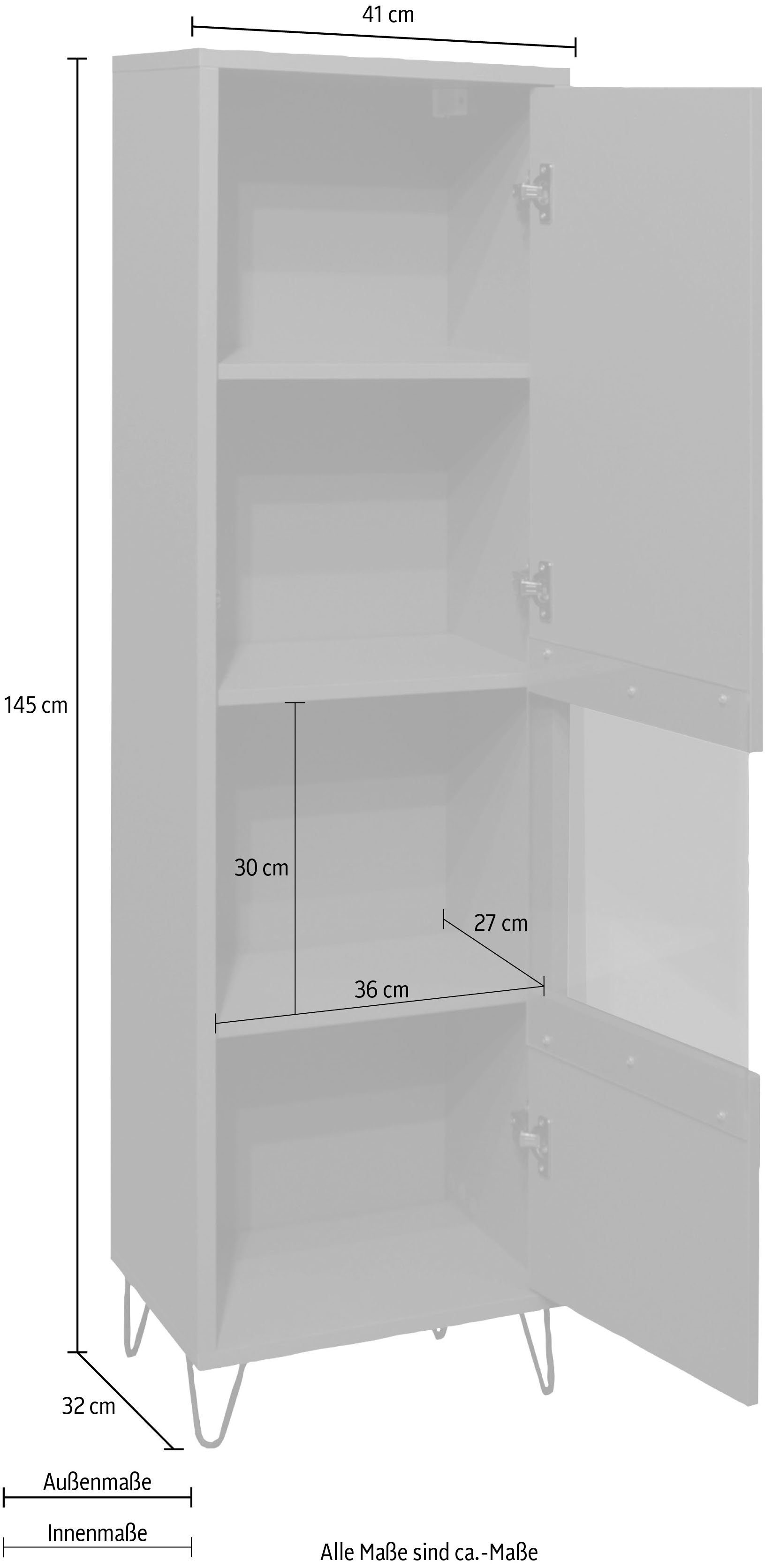 Mäusbacher Vitrine Bonnie lack 41 matt cm Drahtgestell Breite anthrazit mit