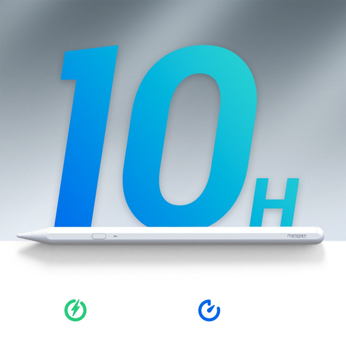 Metapen Eingabestift A11 Bluetooth, 0,1 mm Präzision, USB-C Schnellladung, magnetisch