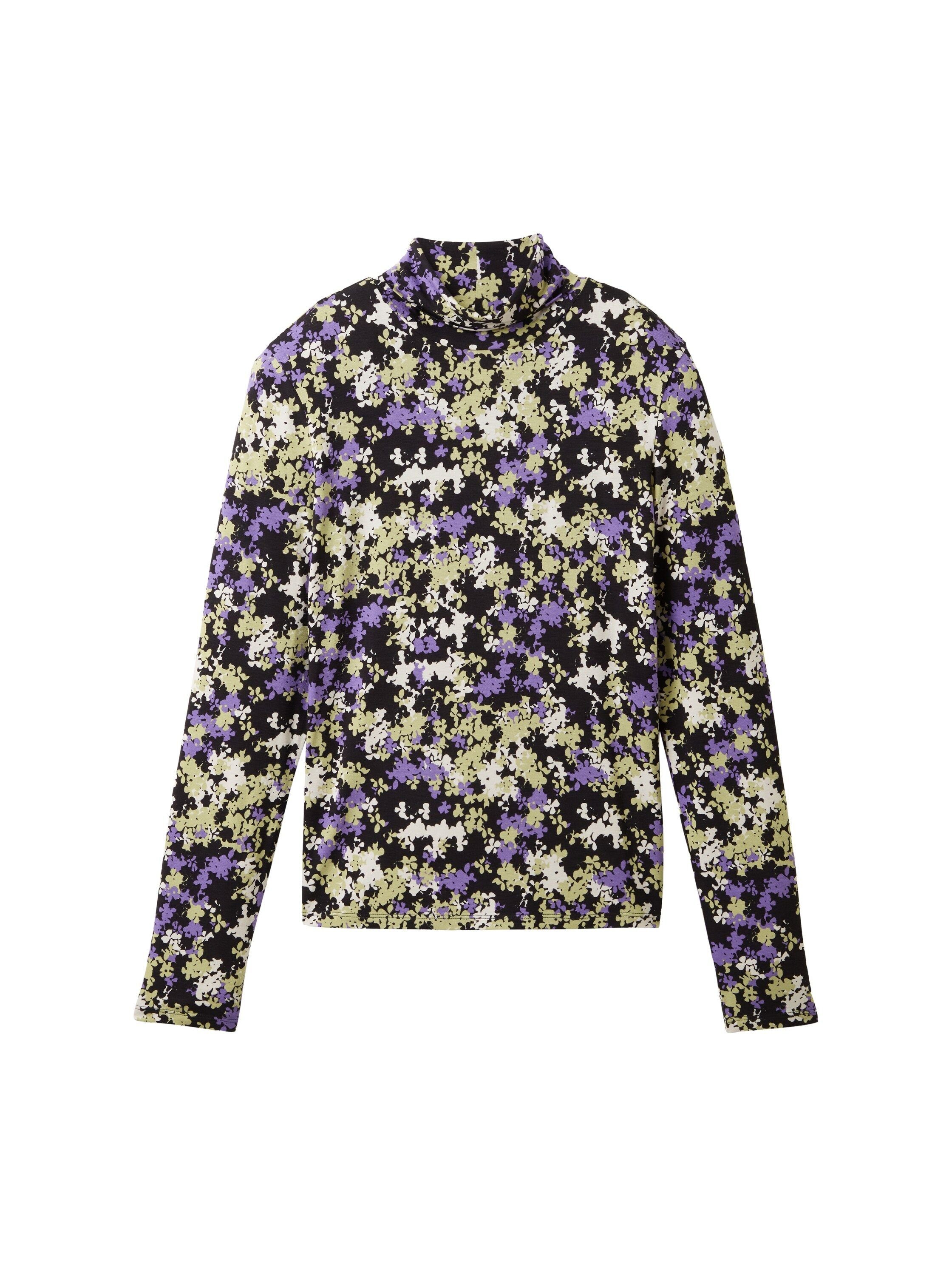 print Langarmshirt green TAILOR flower TOM Denim lilac