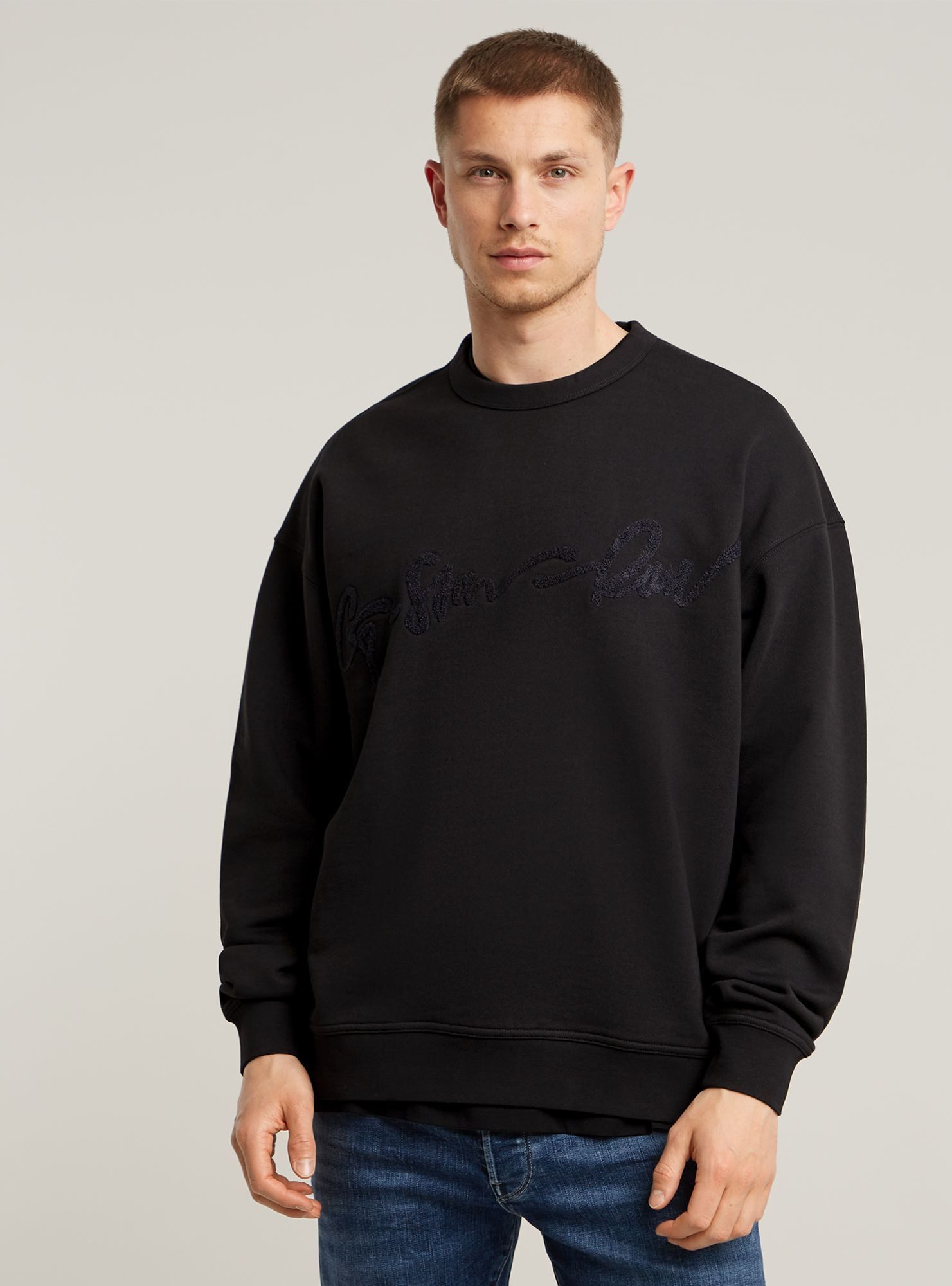 Longpullover Chenille G-Script Loose Sweatshirt