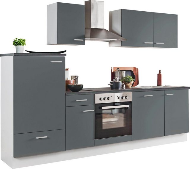 Menke Küchen Küchenzeile »White Classic«, Küchenzeile mit E-Geräten, Breite 270 cm-Otto