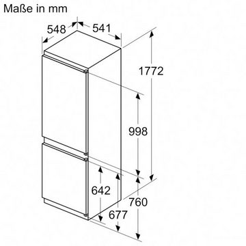 BOSCH Einbaukühlgefrierkombination 4 KIN86VSE0, 177,2 cm hoch, 54,1 cm breit