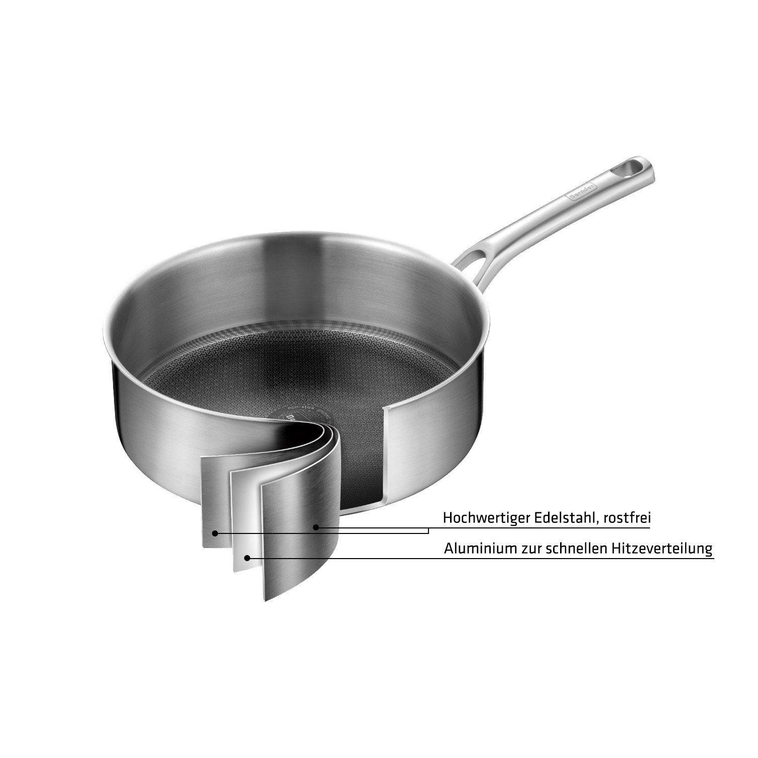 Berndes Pfannen-Set 24+28 cm, Edelstahl, poliert - Tricion Resist, 3-Schicht-Material (2-teilig)