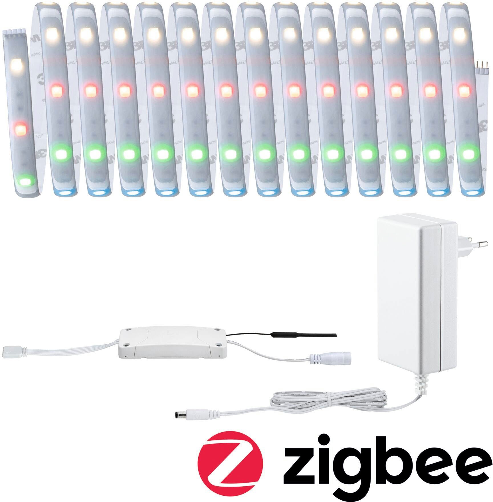 1000lm, Smart 250 beschichtet Zigbee LED-Streifen IP44 RGBW, 100 Home Basisset 1-flammig, Paulmann MaxLED 22W 5m,