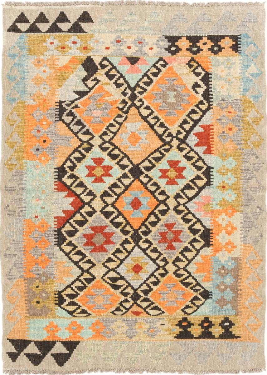 Orientteppich Kelim Afghan 110x149 Handgewebter Orientteppich, Nain Trading, rechteckig, Höhe: 3 mm