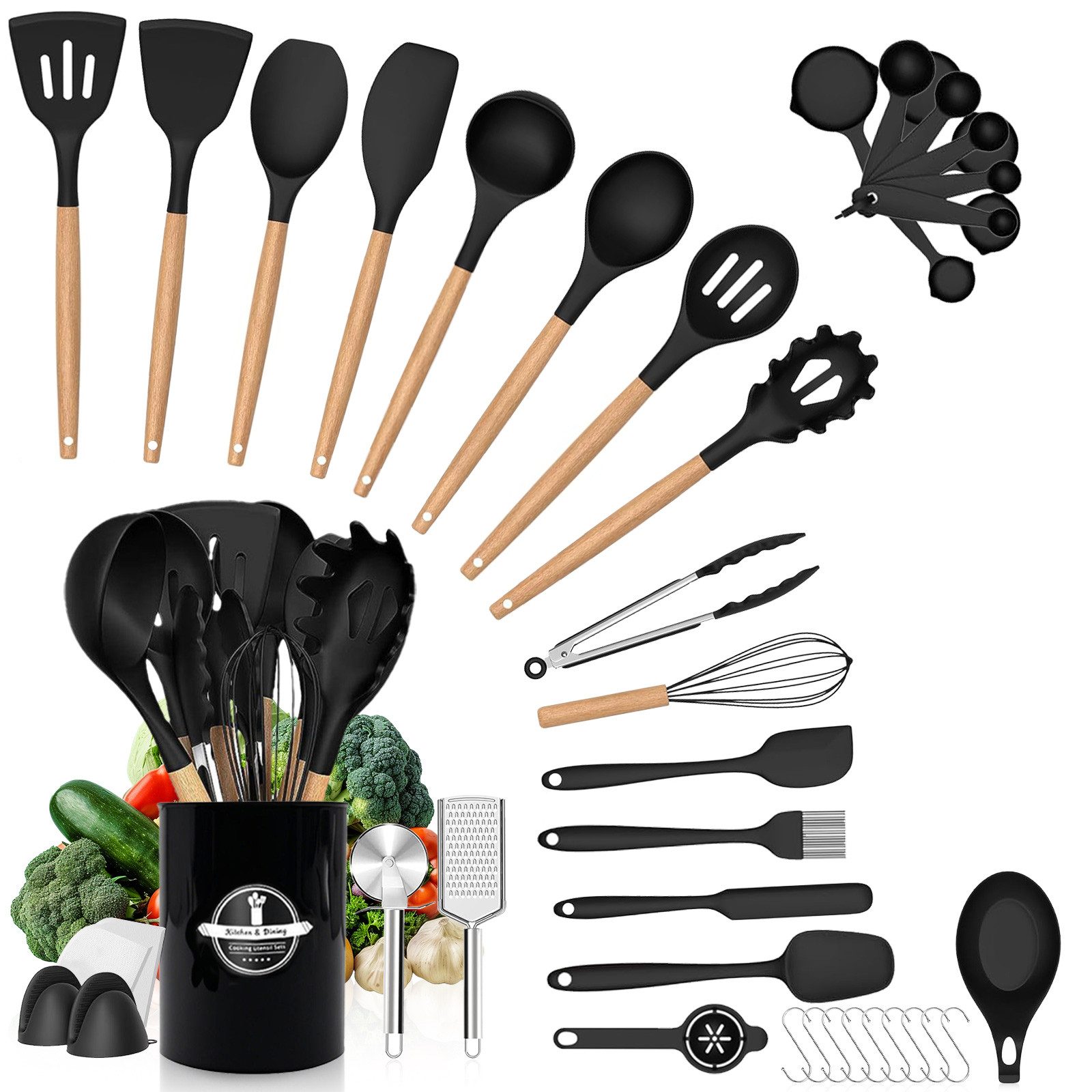 Kochbesteck-Set (43-tlg), mit Halter
