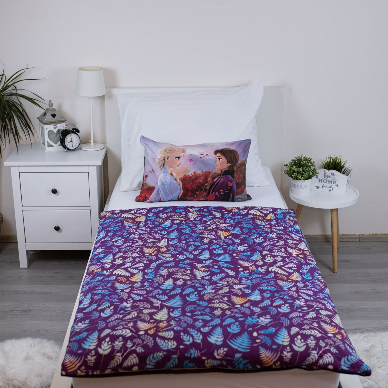 Disney Frozen Kinderbettwäsche Design Kuschelige Bettwäsche Baumwolle, 135x100 cm & 40x60 cm, Baumwolle, 2 teilig, mit Reißverschluss – Bild 3 von 5