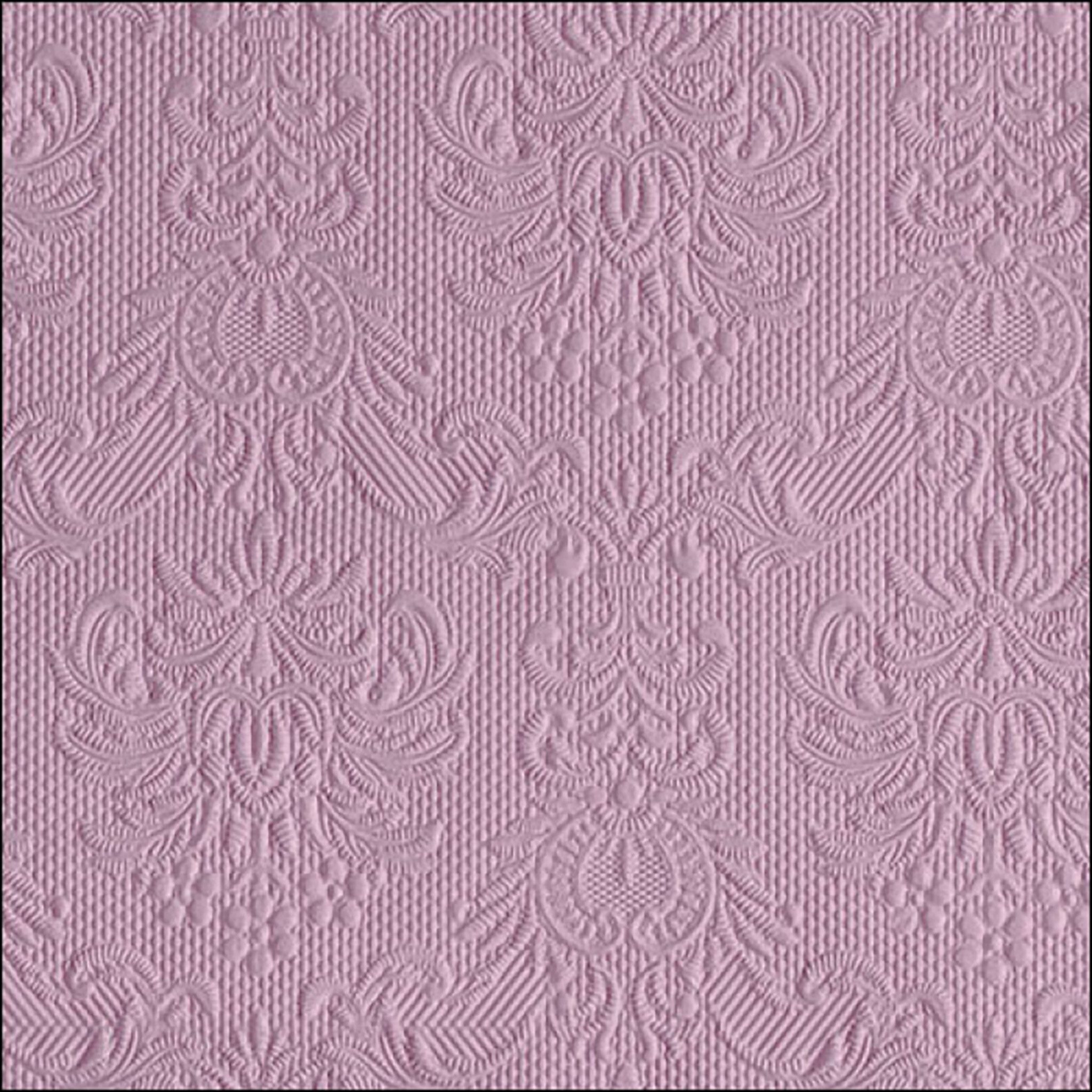 Ambiente Luxury Paper Products Papierserviette, Servietten Papier 33x33cm Elegance geprägt 15 Stück Flieder