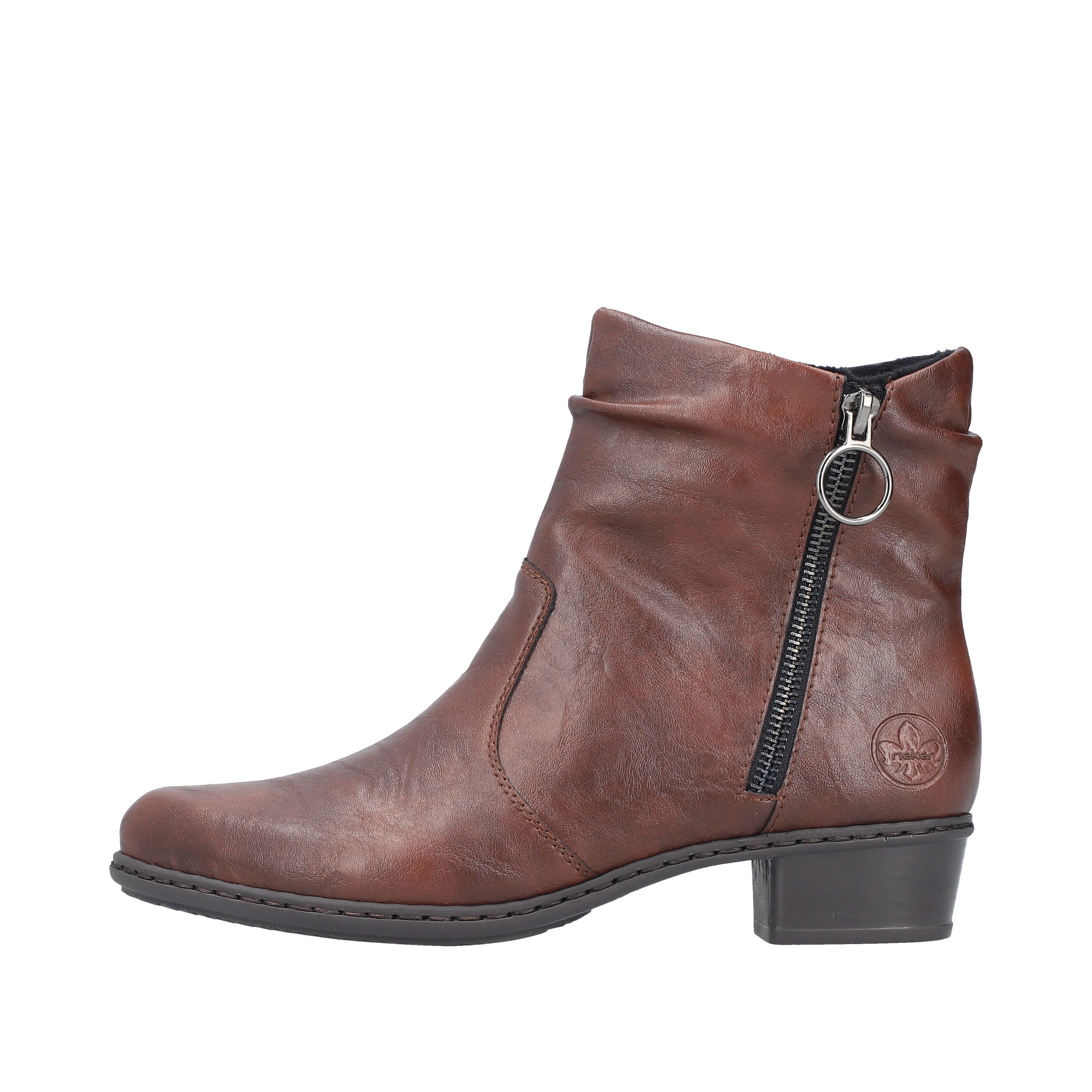 Rieker Stiefelette Boots, Blockabsatz, mit praktischem Innen-Reißverschluss