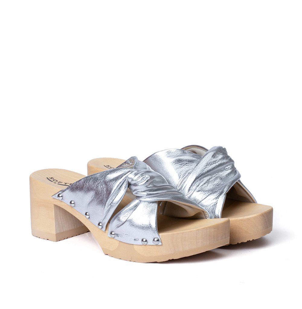 Softclox HORTENSIA Perlato silber (natur) Pantolette