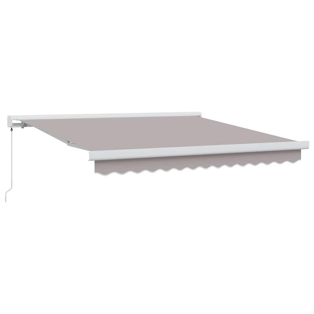 vidaXL Markise Einziehbare Markise Hellgrau 300 x 250 cm Stoff und Metall (1-St)