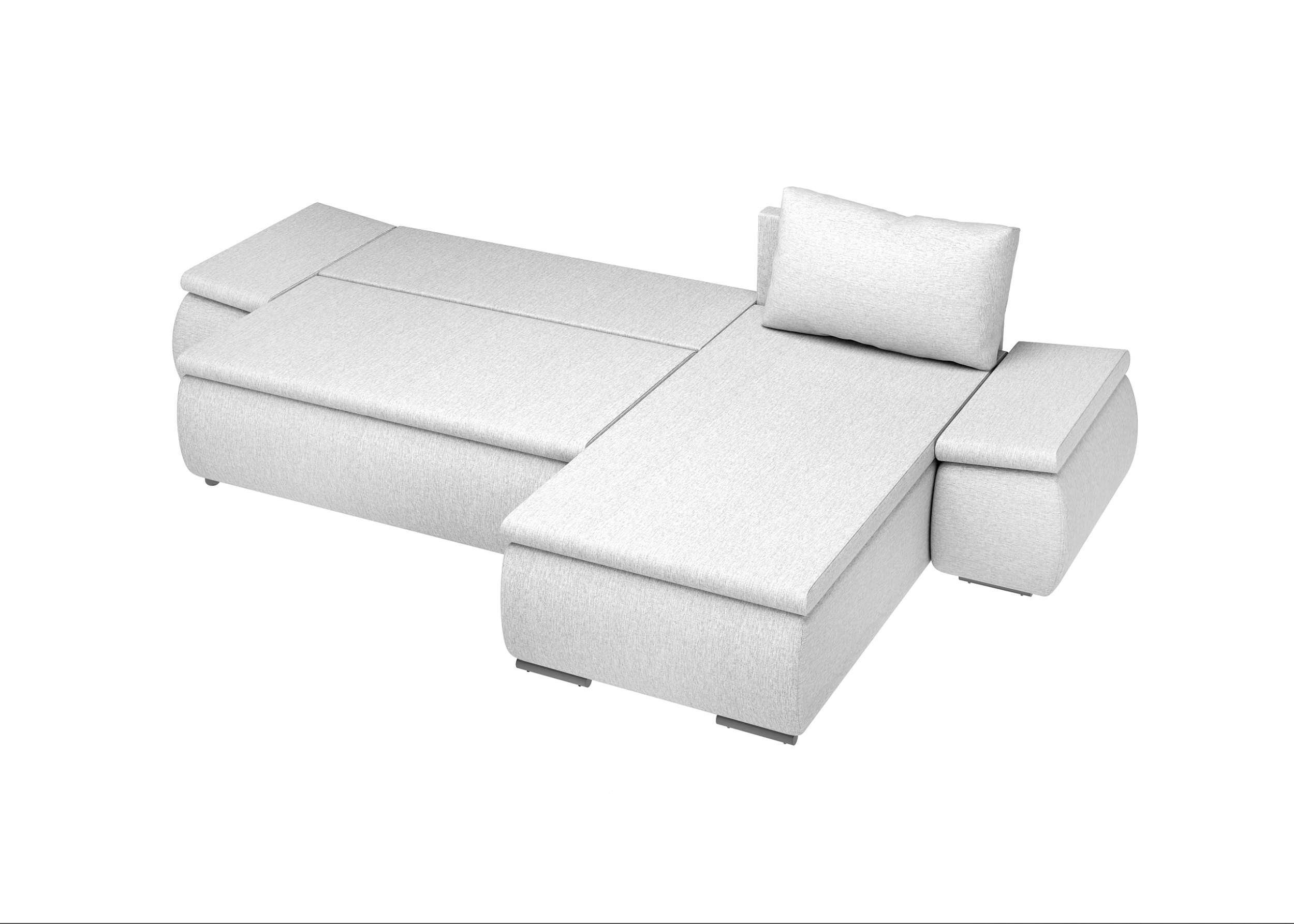 im bestellbar, Raum Modern Design mit Stylefy L-Form, Ecksofa mit stellbar, Wellenfederung, Eckcouch, links Bettfunktion, frei rechts oder mane Olin,