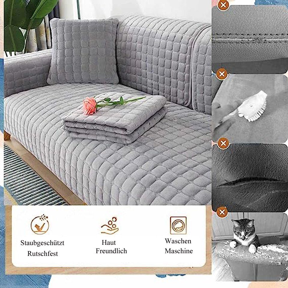 Coonoor Sofaschoner Sofabezug 1 2 3 4 Sitzer Sofaschoner rutschfest L Form Sofaüberwurf, Couch Bezug Ecksofa, Sofa Überzug Couchbezug U Form