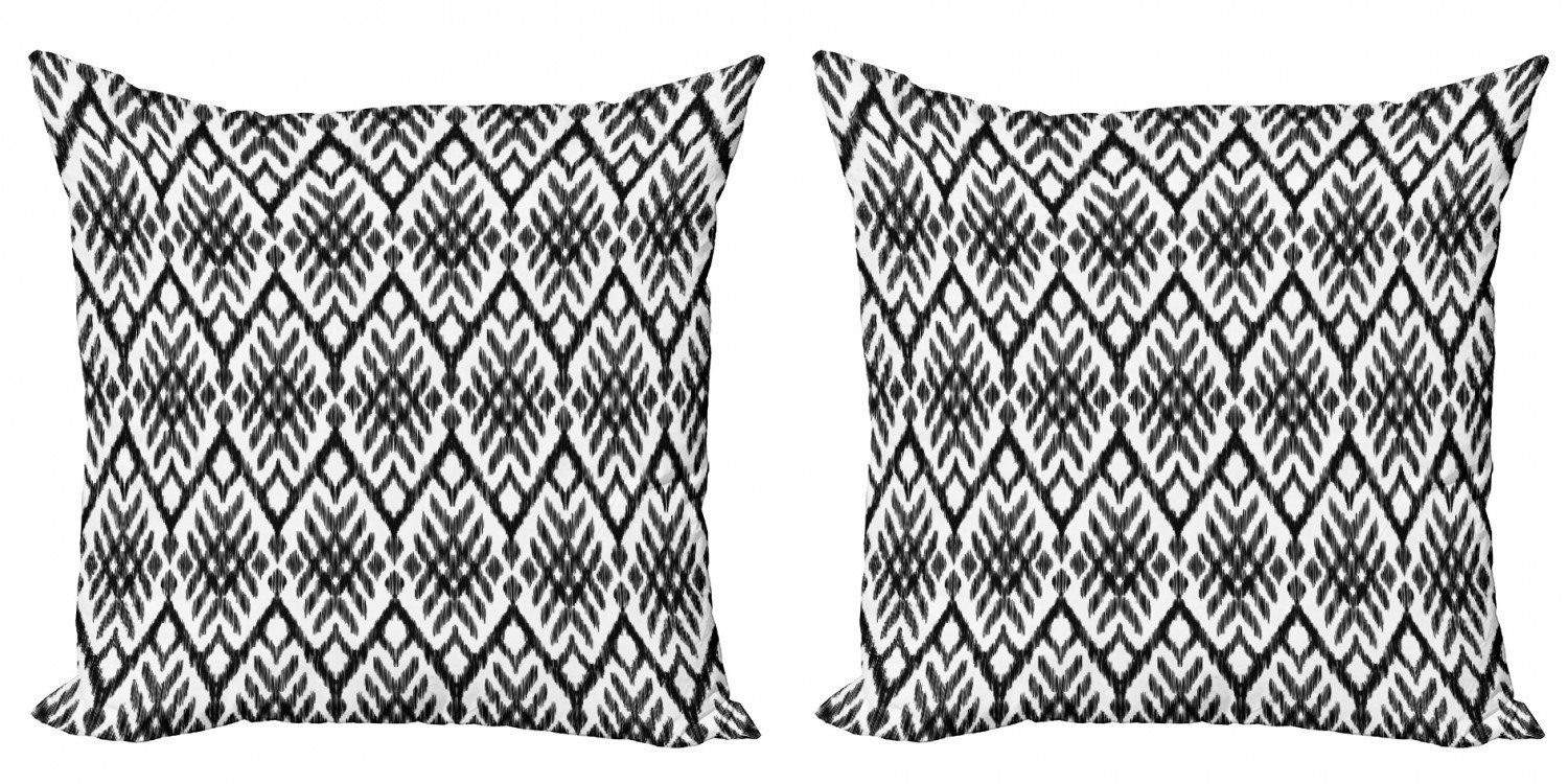 Kissenbezüge Modern Accent Doppelseitiger Digitaldruck, (2 Stammes Abakuhaus Stück), Shapes Diagonal Bohemic