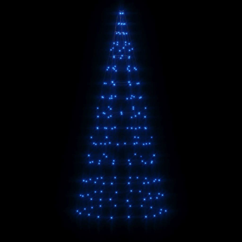 vidaXL Lichterkette 180 cm LED-Weihnachtsbaum für Fahnenmast 200 LEDs Blau 180 cm Außenber, 200-flammig
