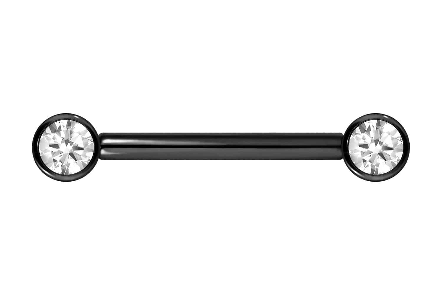PIERCINGLINE Brustwarzenpiercing Titan Barbell mit Push Fit KRISTALL (Barbe günstig online kaufen