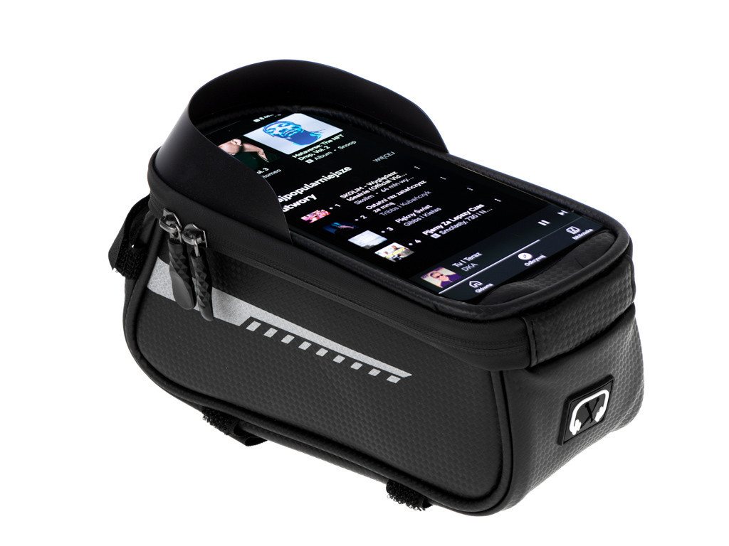 Ikonka Handytasche Fahrradtasche BikeBag Pro wasserdicht mit Smartphonehalterung (1-teiliges Fahrradzubehör-Set für Lenkermontage, Fahrradtasche mit Handyfach und Klettmontage, 1-teilig), Wasserdicht, Touch-Handyfach, einfache Montage am Fahrrad