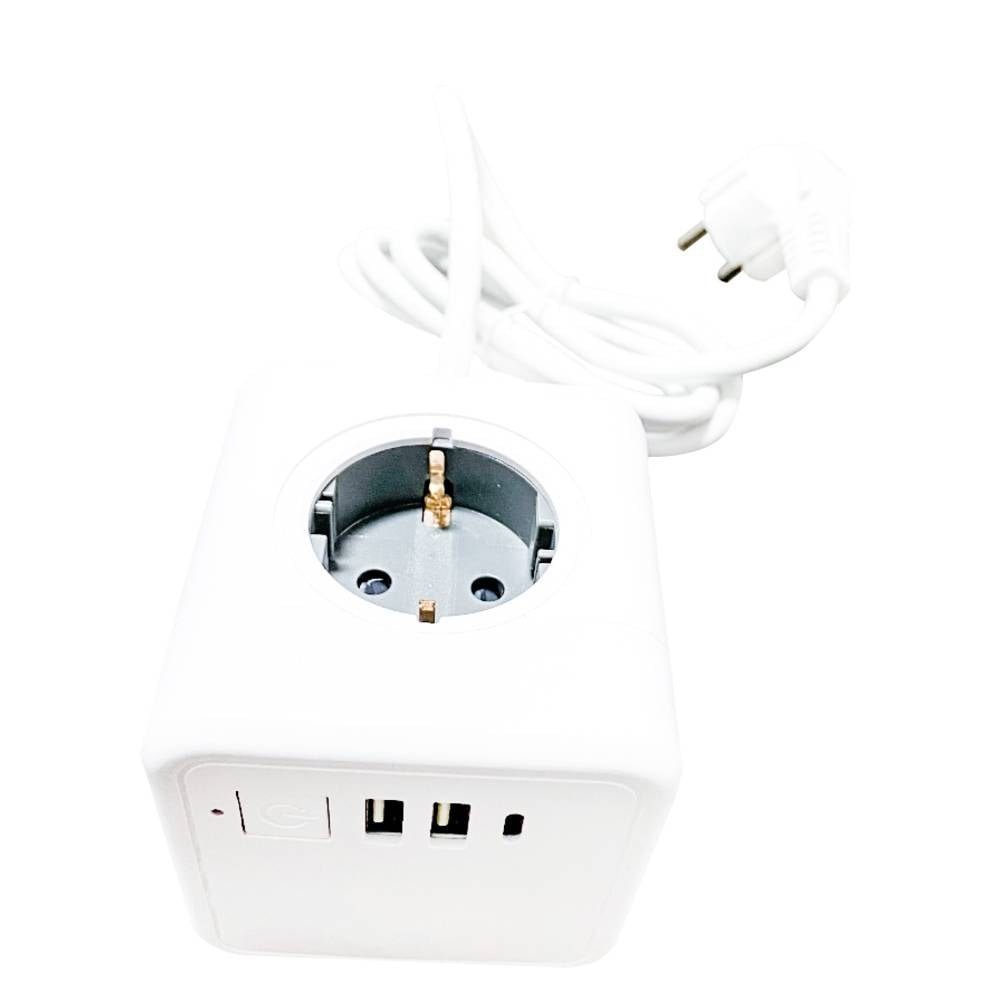 Technaxx Steckdosenwürfel Power Cube USB 5004 Steckdosenleiste, mit USB, mit USB-C®, mit Schalter