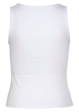 LASCANA Ripptanktop mit kleinem V-Ausschnitt