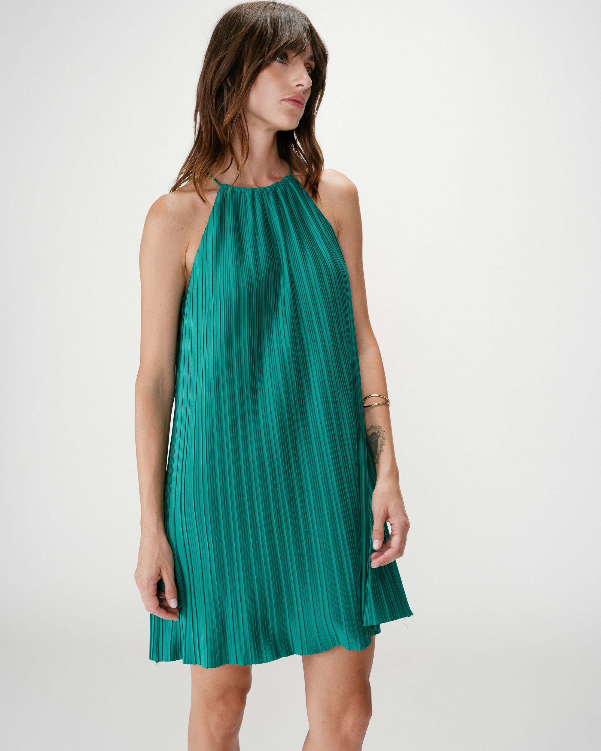 Grace & Mila Minikleid WILONA - Kleid Damen - Sommerkleid - Minikleid - plissiertes Kleid
