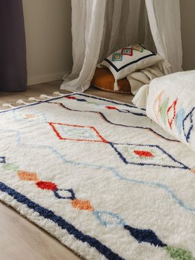 Kinderteppich Malika, benuta, rechteckig, Höhe: 11 mm, Kunstfaser, Berber, Ethno-Style, Wohnzimmer