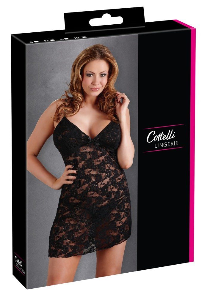 Negligé Cottelli LINGERIE - Negligee schwarz - (2XL,L,M,S