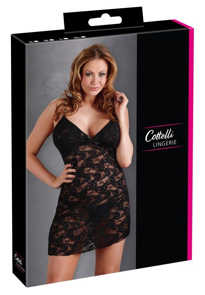 Cottelli (2XL,L,M,S,XL) Cottelli - Negligee Nachthemd LINGERIE schwarz Cottelli - Collection LINGERIE