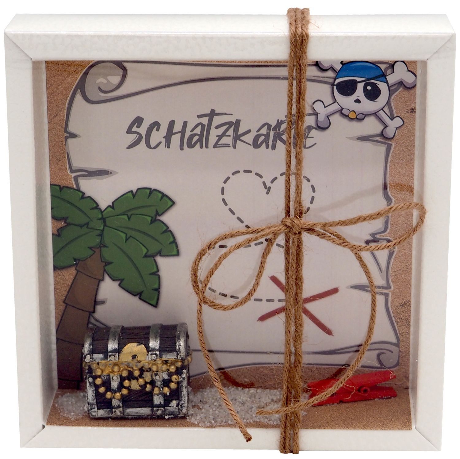 Geschenkbox Geldgeschenk Geburtstag Schatztruhe Schatzkarte Pirat Geschenk