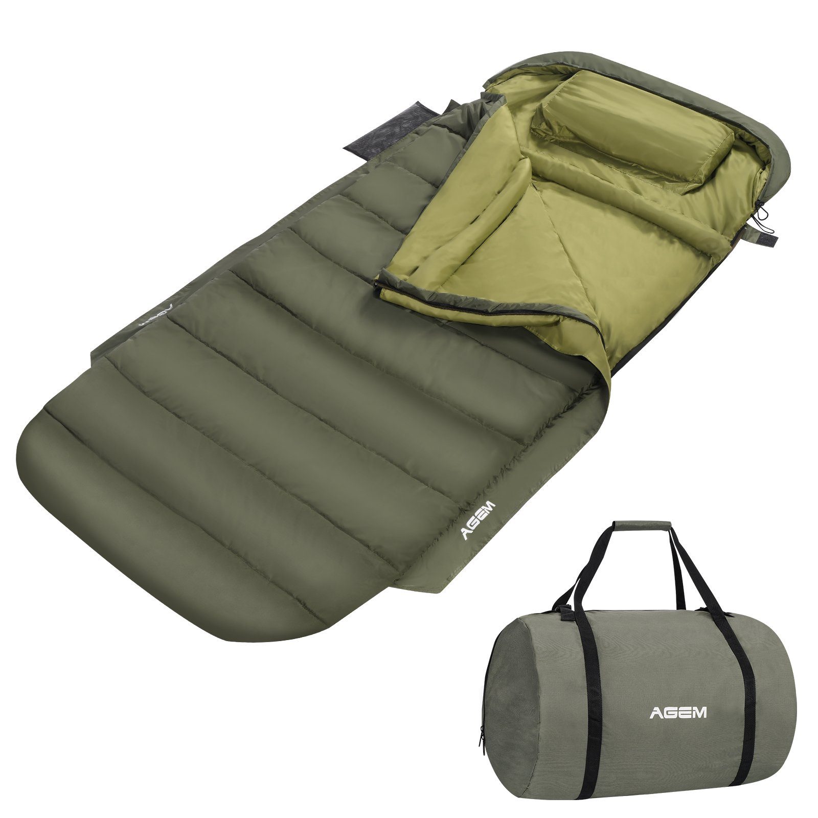 AGEM Schlafsack Outdoor Winter -5°C Camping 4 Jahreszeiten Sommer Sleepingb günstig online kaufen