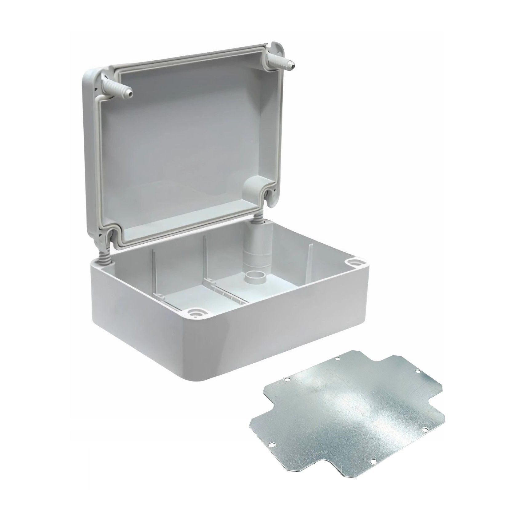 ARLI Verteilerbox Abzweigdose IP67 Aufputz 190x145x80mm Feuchtraumdose mit Montageplatte, nach Auswahl: Kabelverschraubung M12 M16 M20 M25