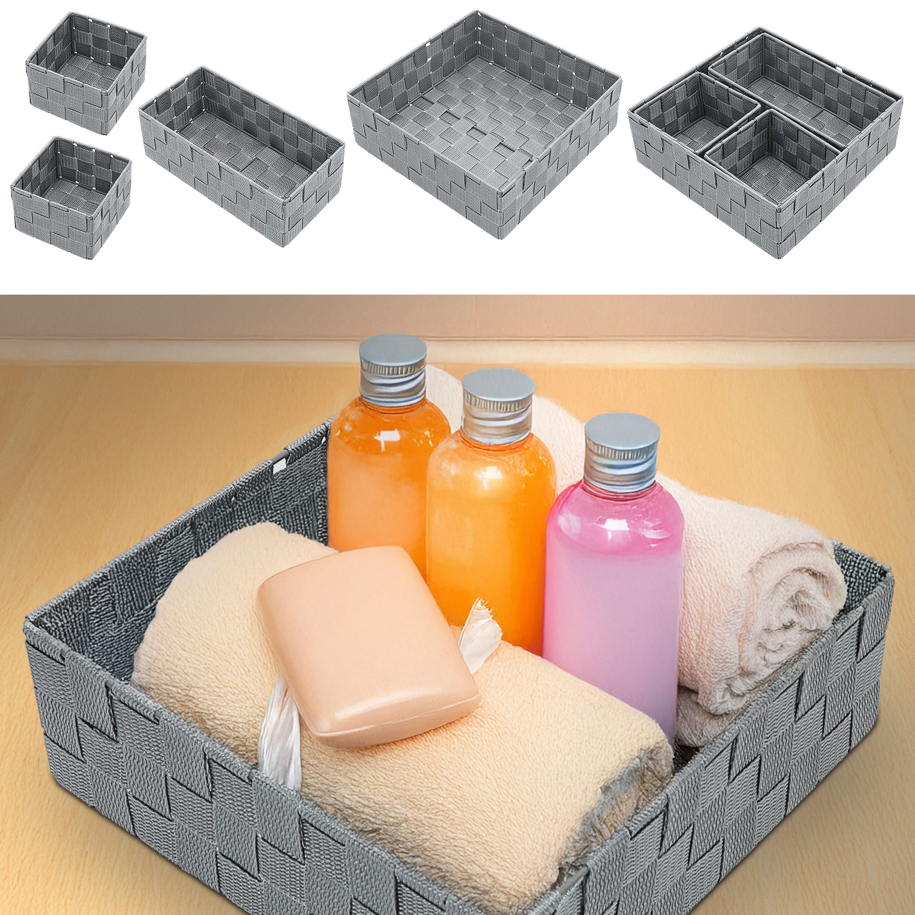 CEPEWA Allzweckkorb Aufbewahrungskorb 4er Set grau günstig online kaufen