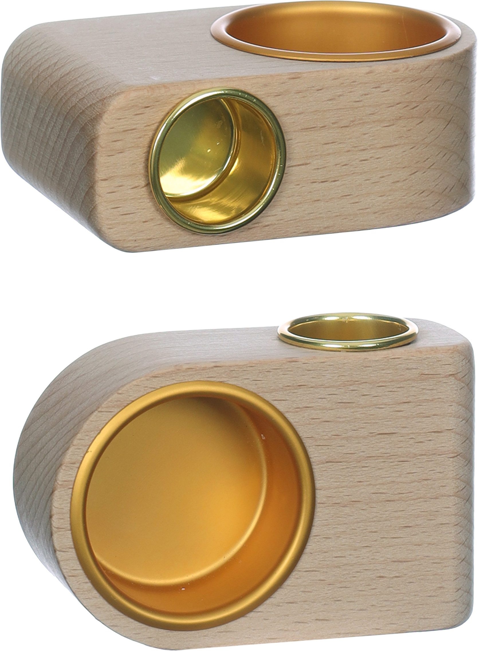ideas 4 seasons Standkerzenhalter Kerzenhalter für Stabkerzen und Teelichter, Für Stabkerzen und Teelichter