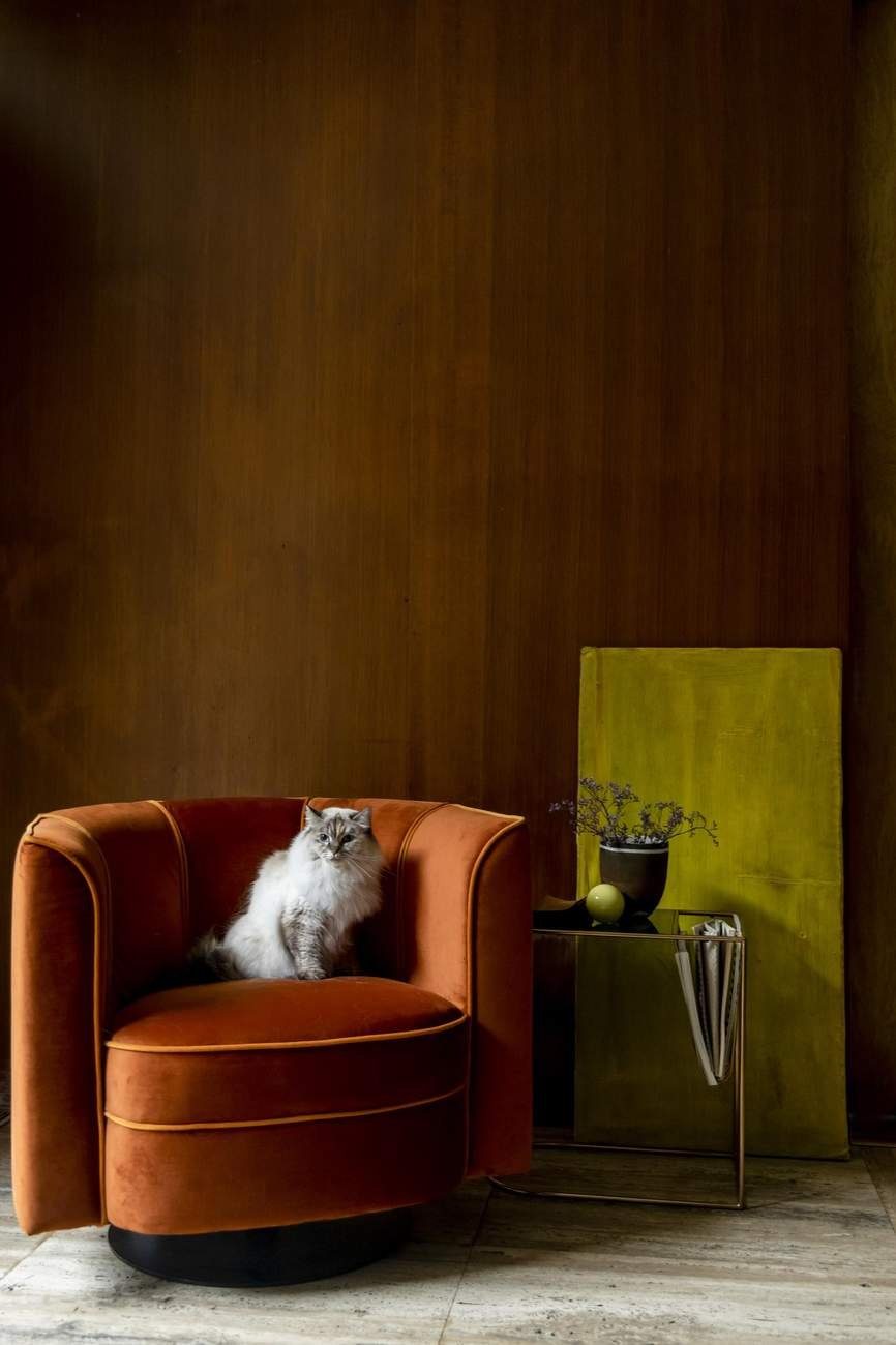 Dutchbone Loungesessel Lounge Sessel FLOWER ORANGE günstig online kaufen