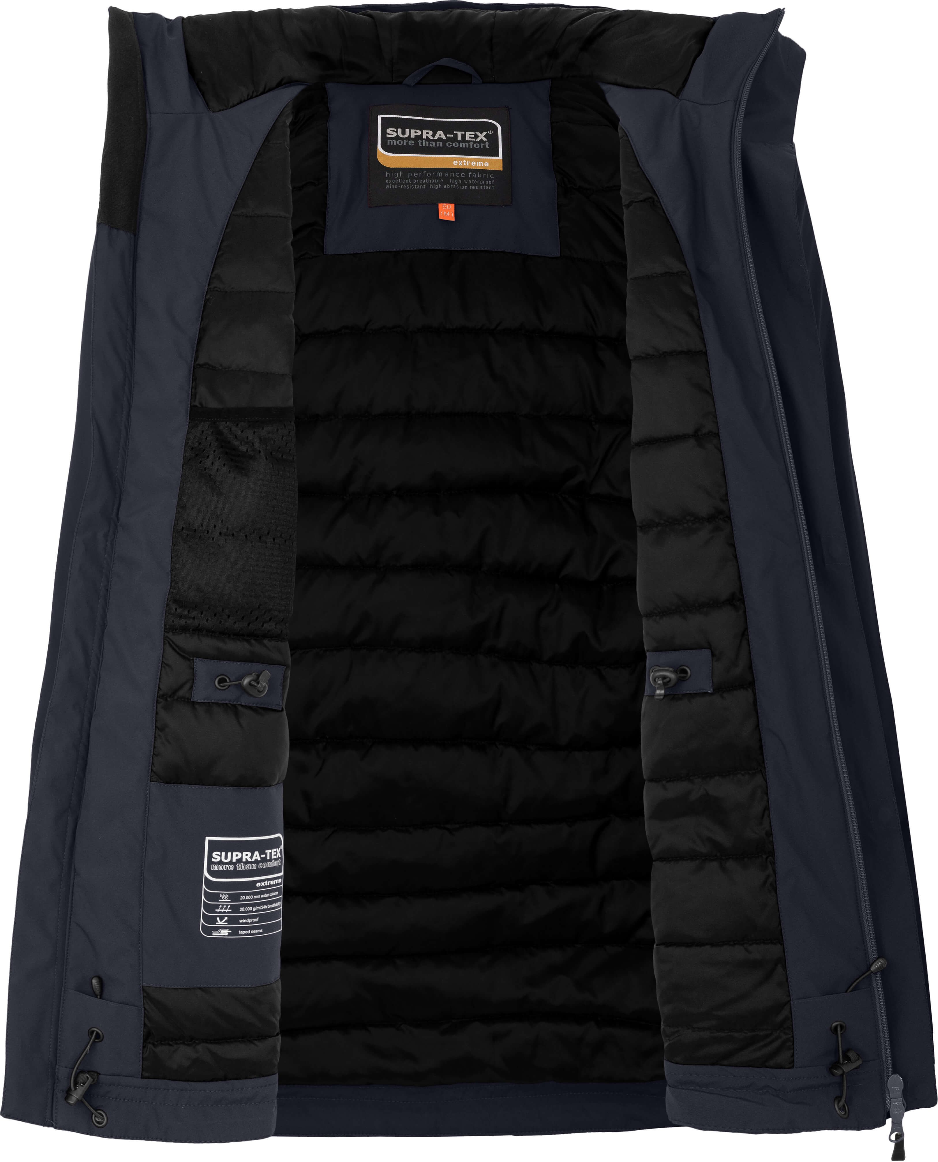 Bergson Winterjacke JUKKA Herren Winter-Parka, warm wattiert, wasserdicht, atmungsaktiv, Normal