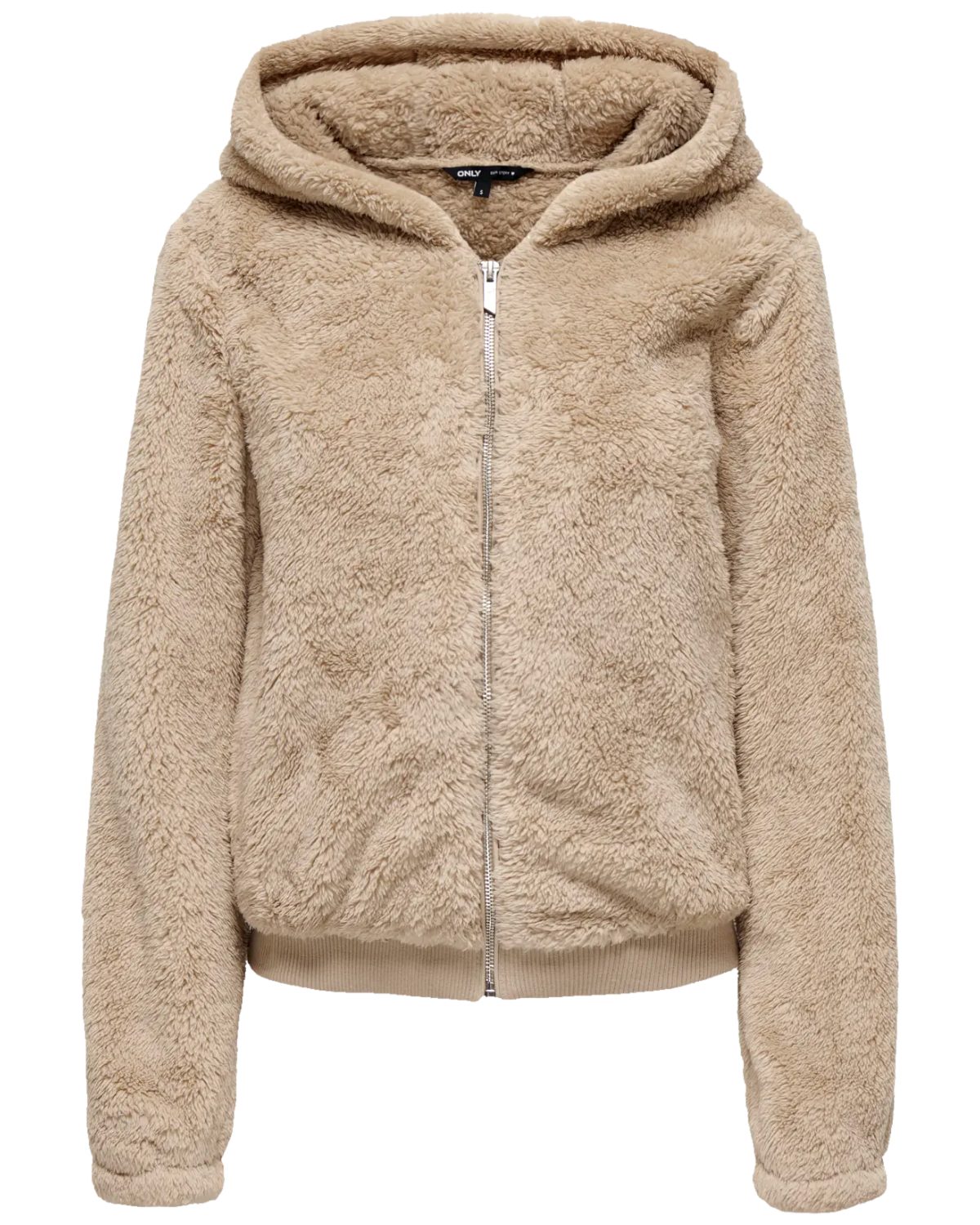 ONLY Fleecejacke flauschige Teddyjacke mit Kapuze günstig online kaufen