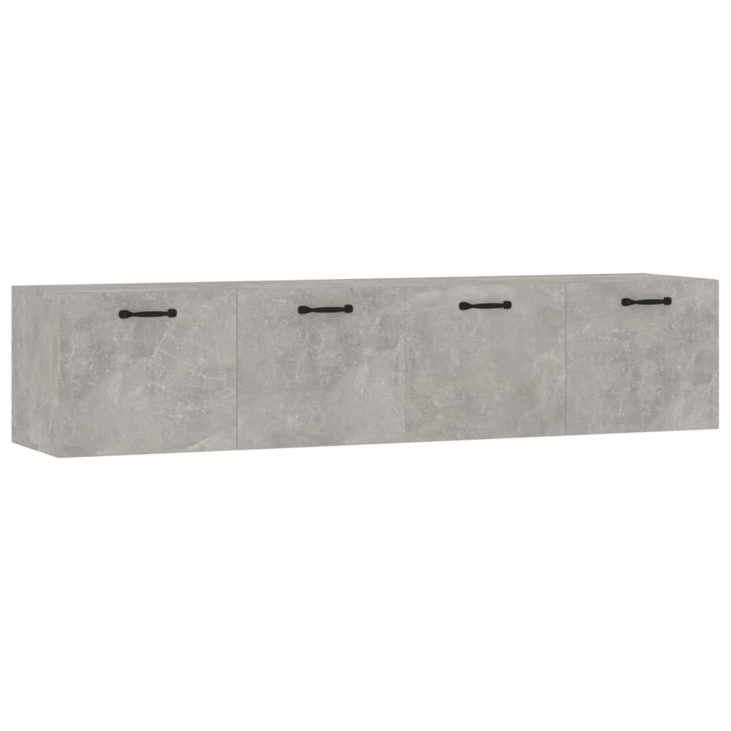 vidaXL Schranksystem Wandschränke 2 Stk. Betongrau 60x36,5x35 cm Holzwerkstoff (1-St)