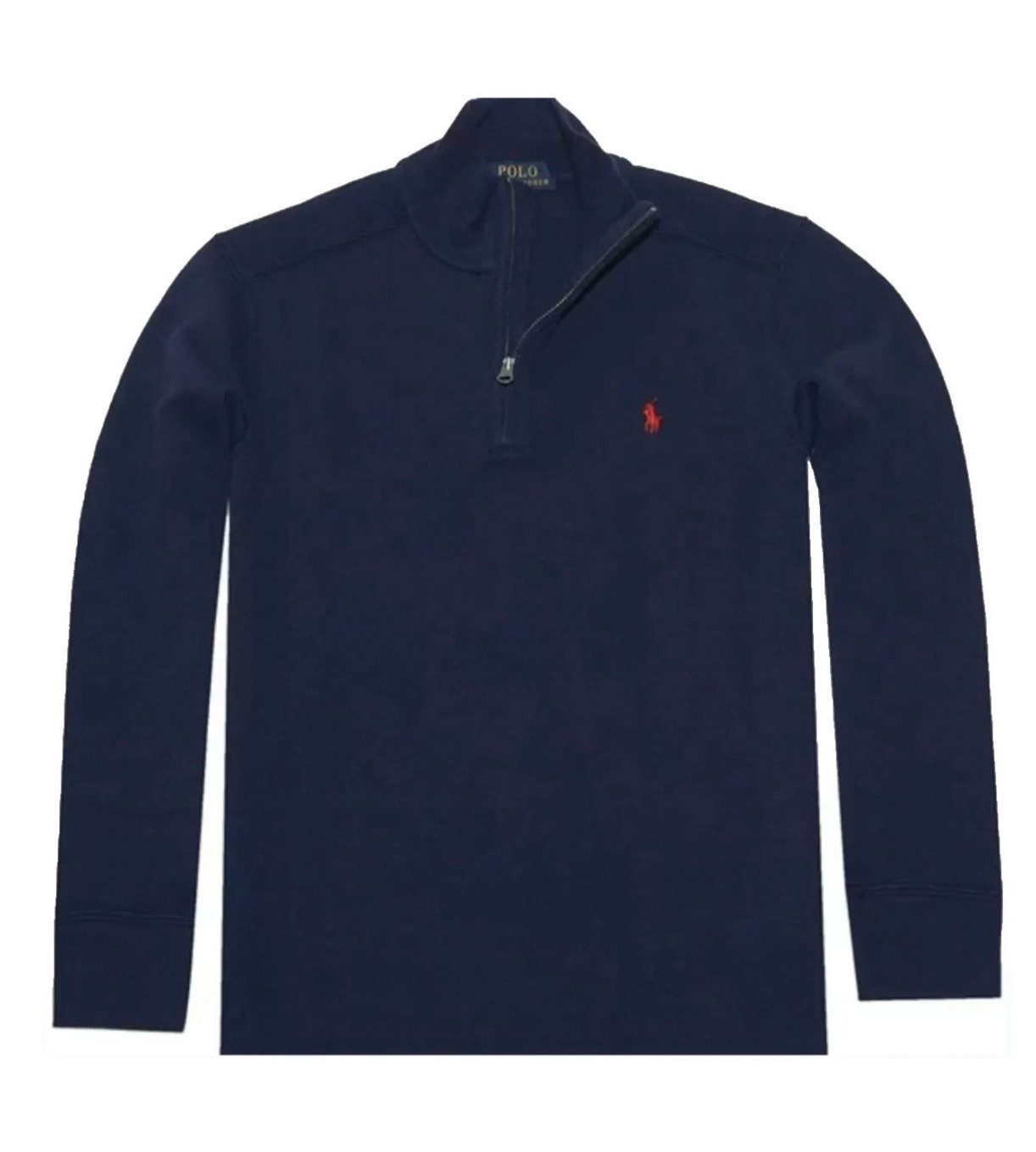 Polo Ralph Lauren Sweatshirt Pullover Troyer Half Zip Jumper Rib Sweater