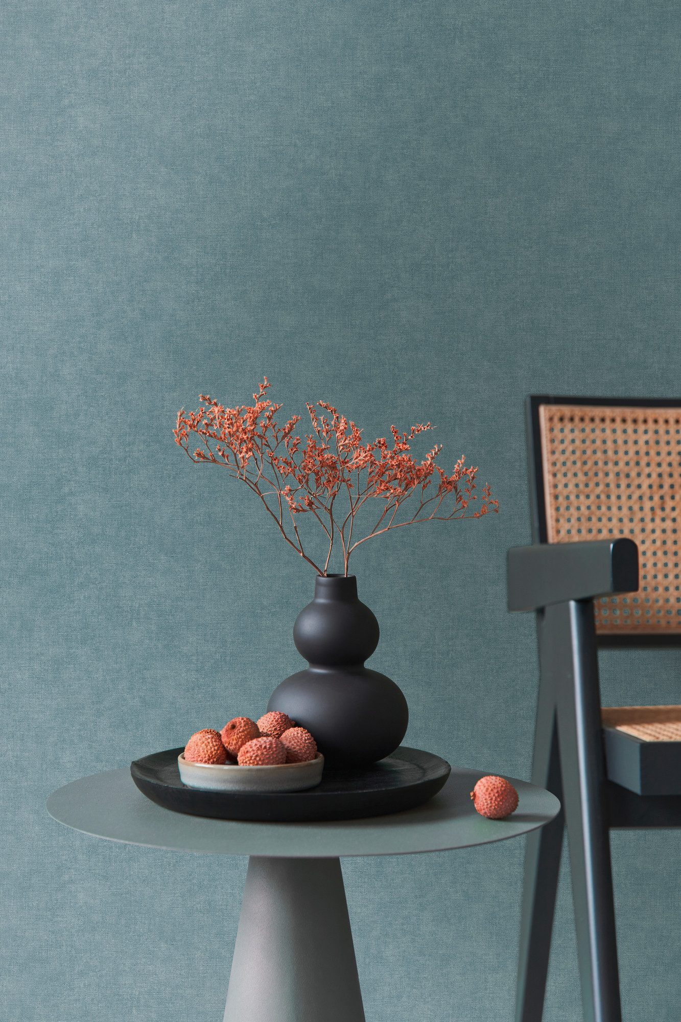 living walls Vliestapete Smart Surfaces einfarbige Tapete Unitapete Struktur-Optik Landhaus, strukturiert, matt, (1 St), Vliestapete Textil-Optik für Schlafzimmer Küche Wohnzimmer Uni Design