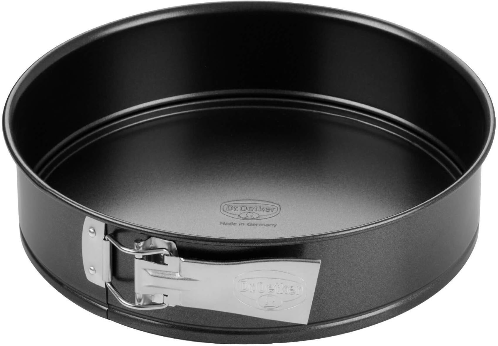 Dr. Oetker Küchenhelfer Springform Back-Freude Classic, mit Flach- und Rohrboden Ø 28 cm, Antihaftbeschichtet, Auslaufsicher, Hitzebeständig