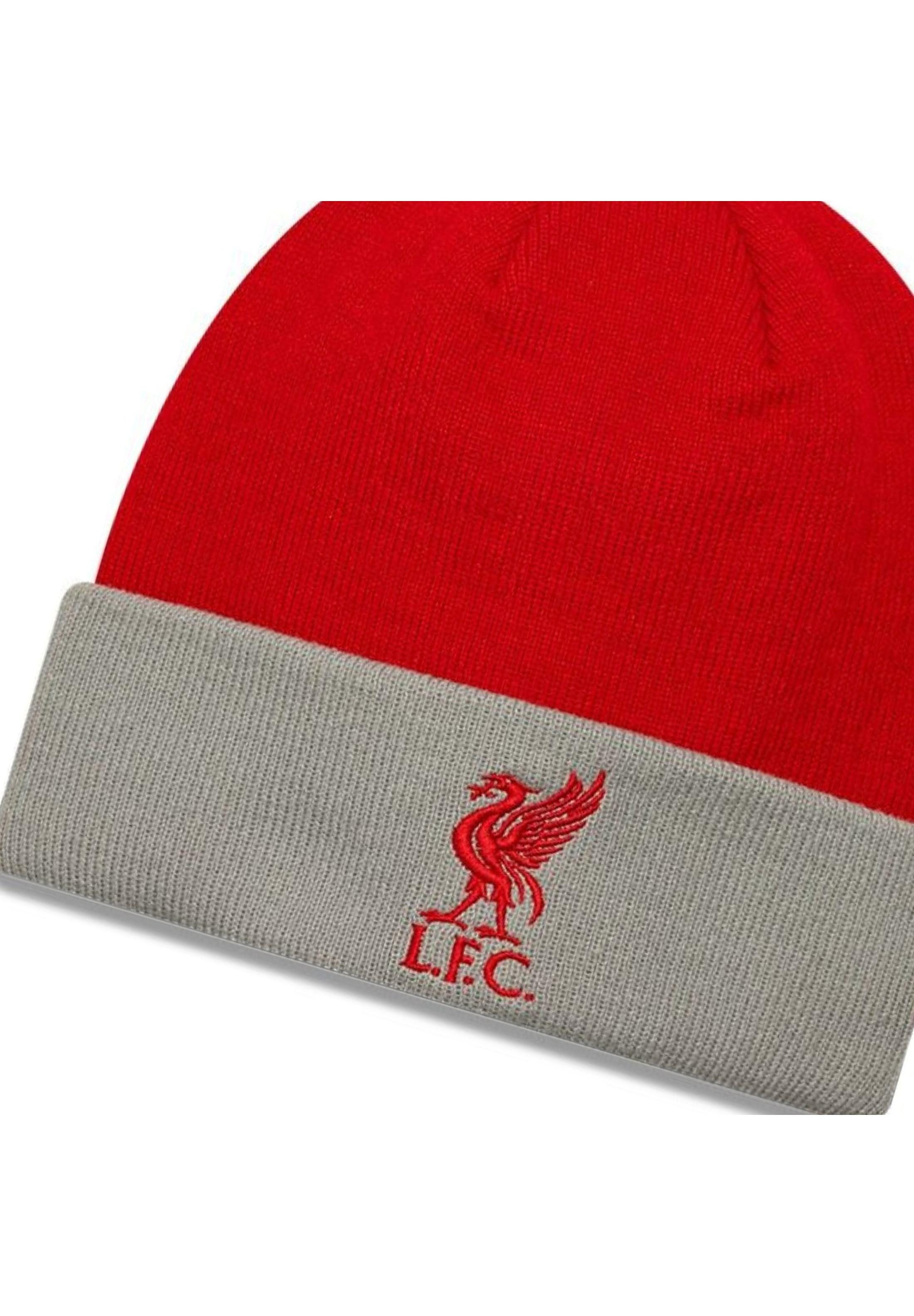 New Era Bommelmütze Liverpool FC New Era Contrast Cuff Beanie Rot Grau (1-St)