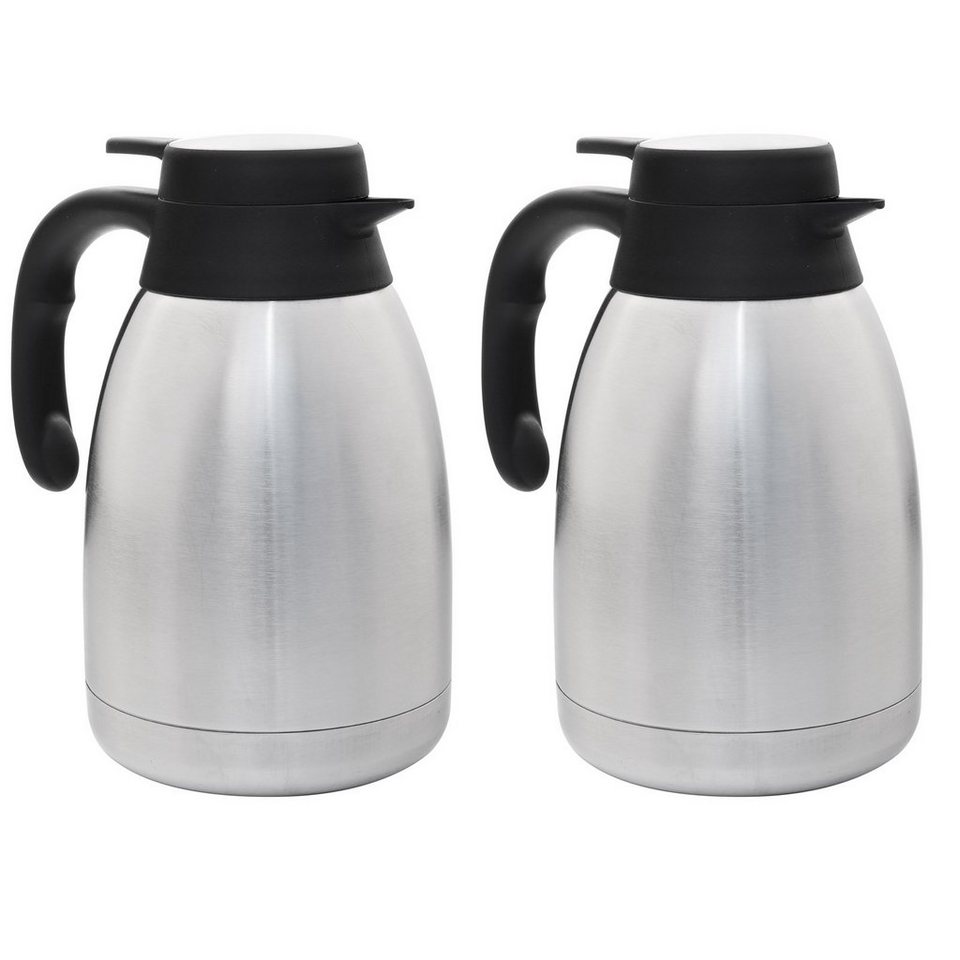 Thermoskanne Thermo l, Einhandautomatik Edelstahl Kaffeekanne Kanne, Teekanne Tee Isolierkanne HAC24 Kaffee 1,5