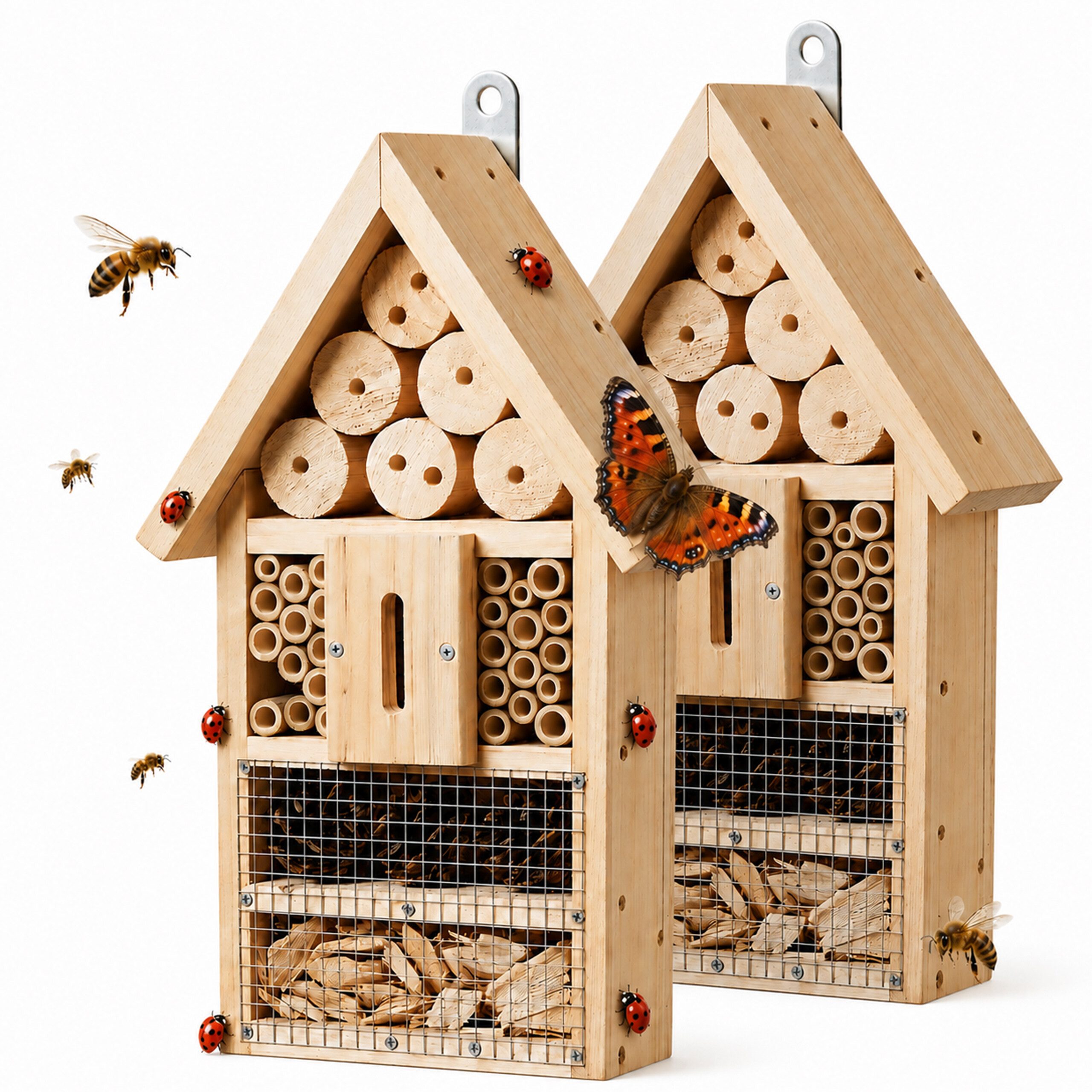 relaxdays Insektenhotel Bausatz 2er Set