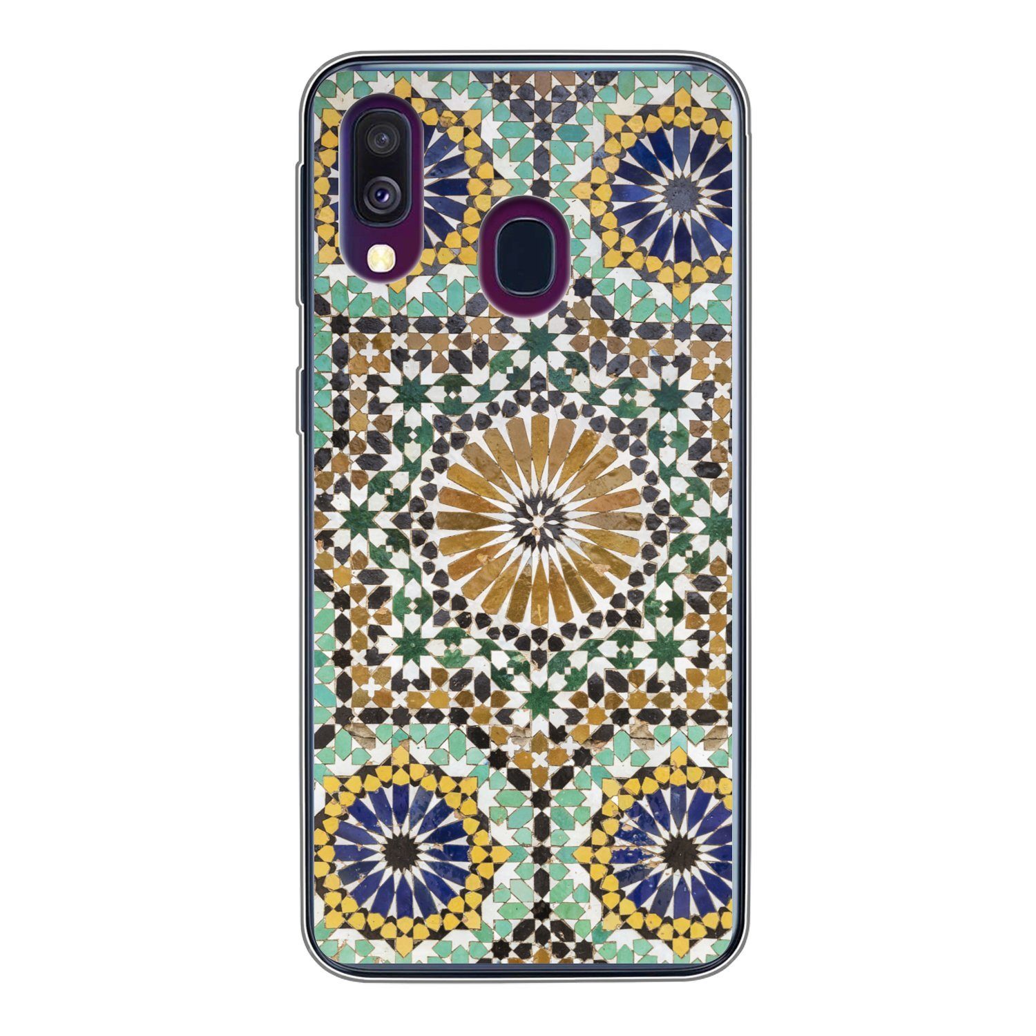 Handyhülle für Samsung Galaxy A40 Eine Nahaufnahme eines marokkanischen Mosaiks