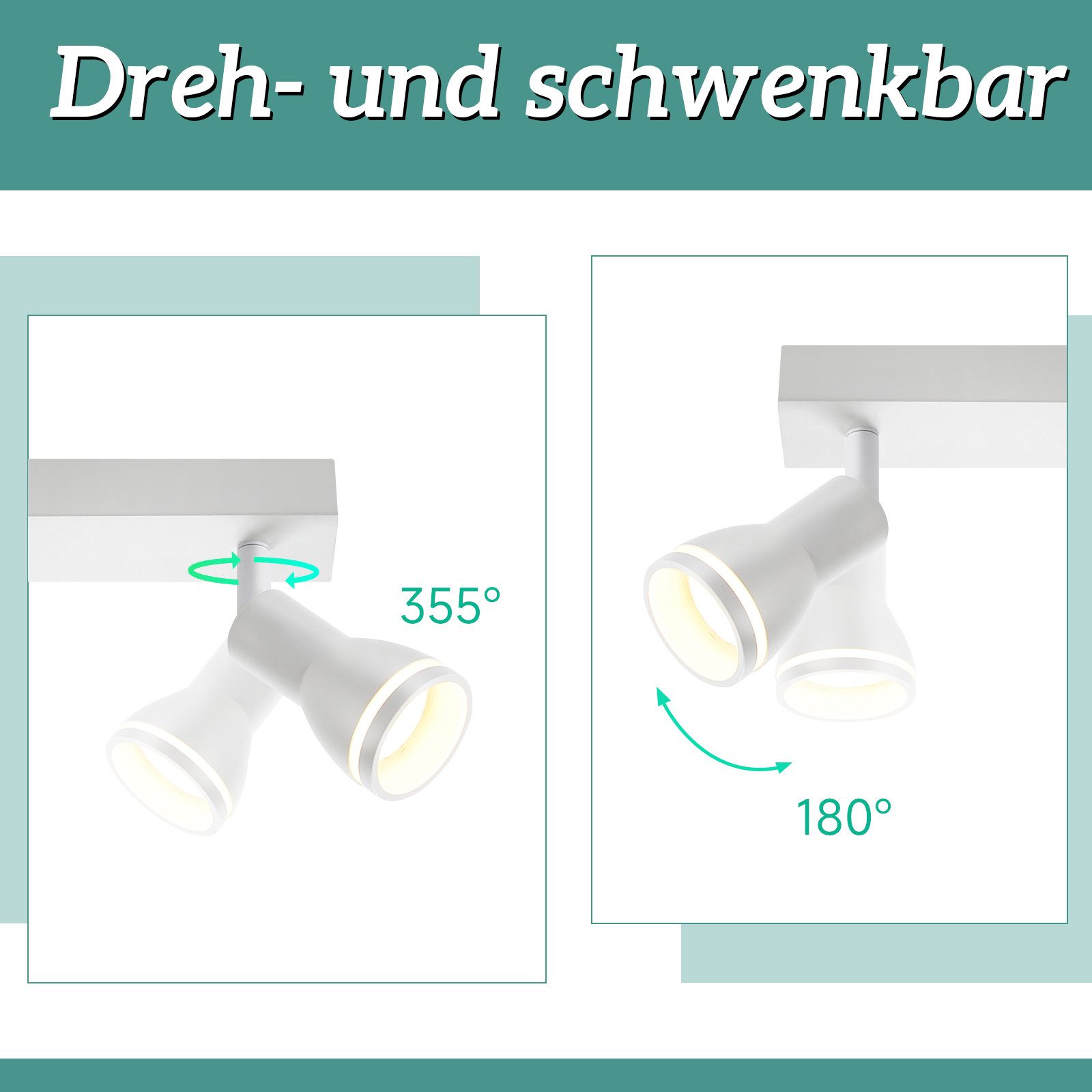 Nettlife Deckenstrahler 2/3/4/5/6 Flammig Schwarz DeckenSpots günstig online kaufen