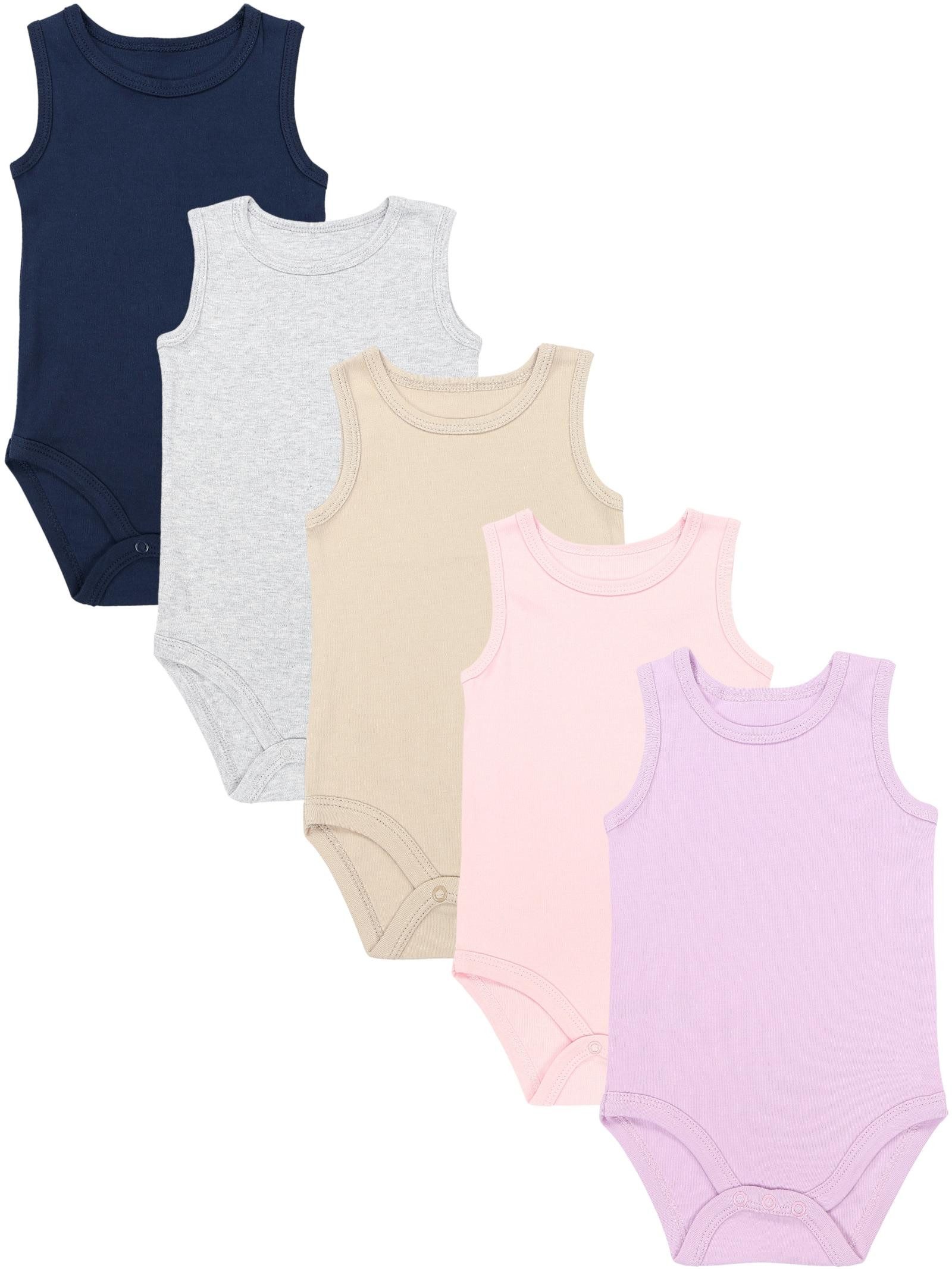 TupTam Kurzarmbody TupTam Baby Mädchen Achselbody in Unifarben 5er Pack