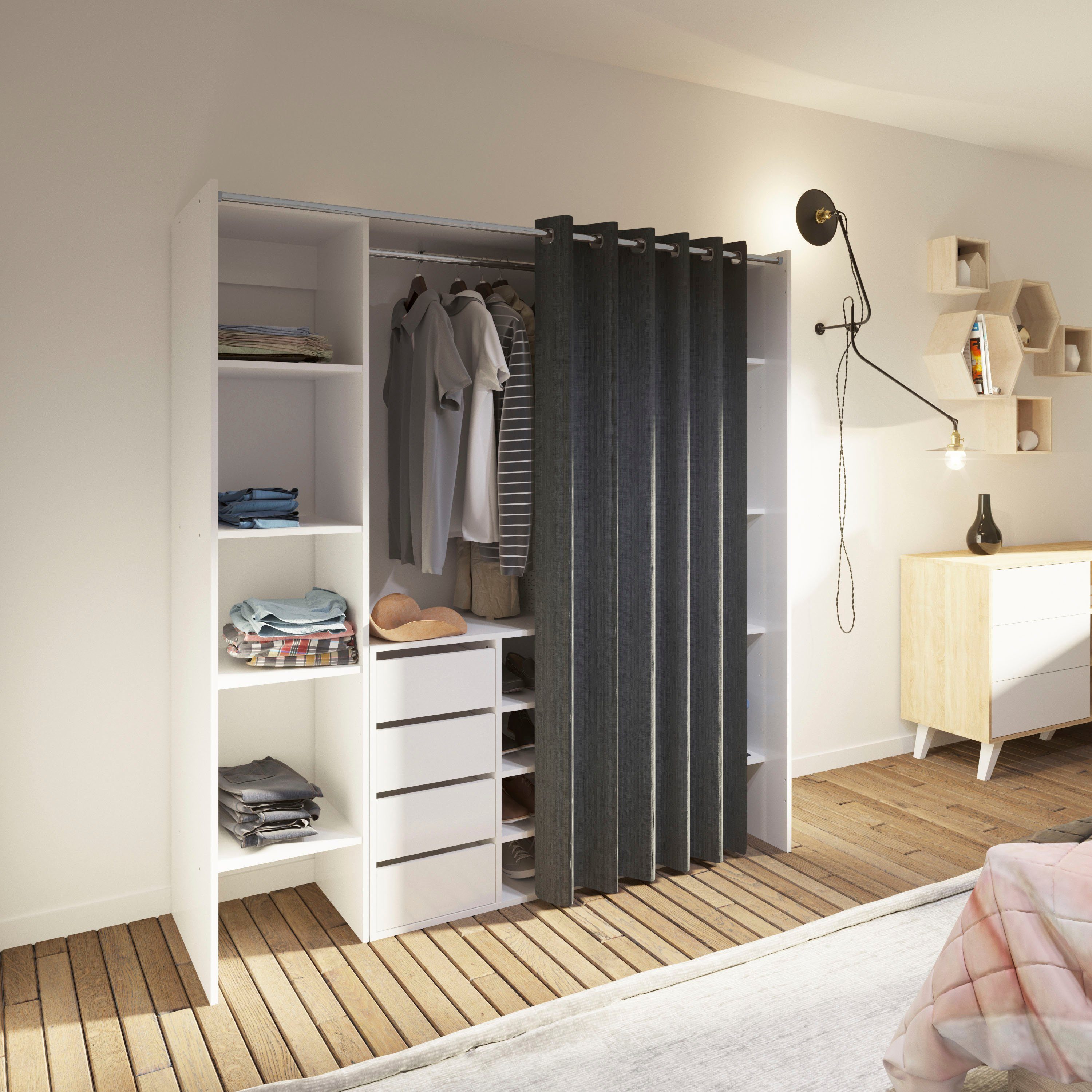 TemaHome Kleiderschrank TOM ausziehbar auf 185,3 günstig online kaufen