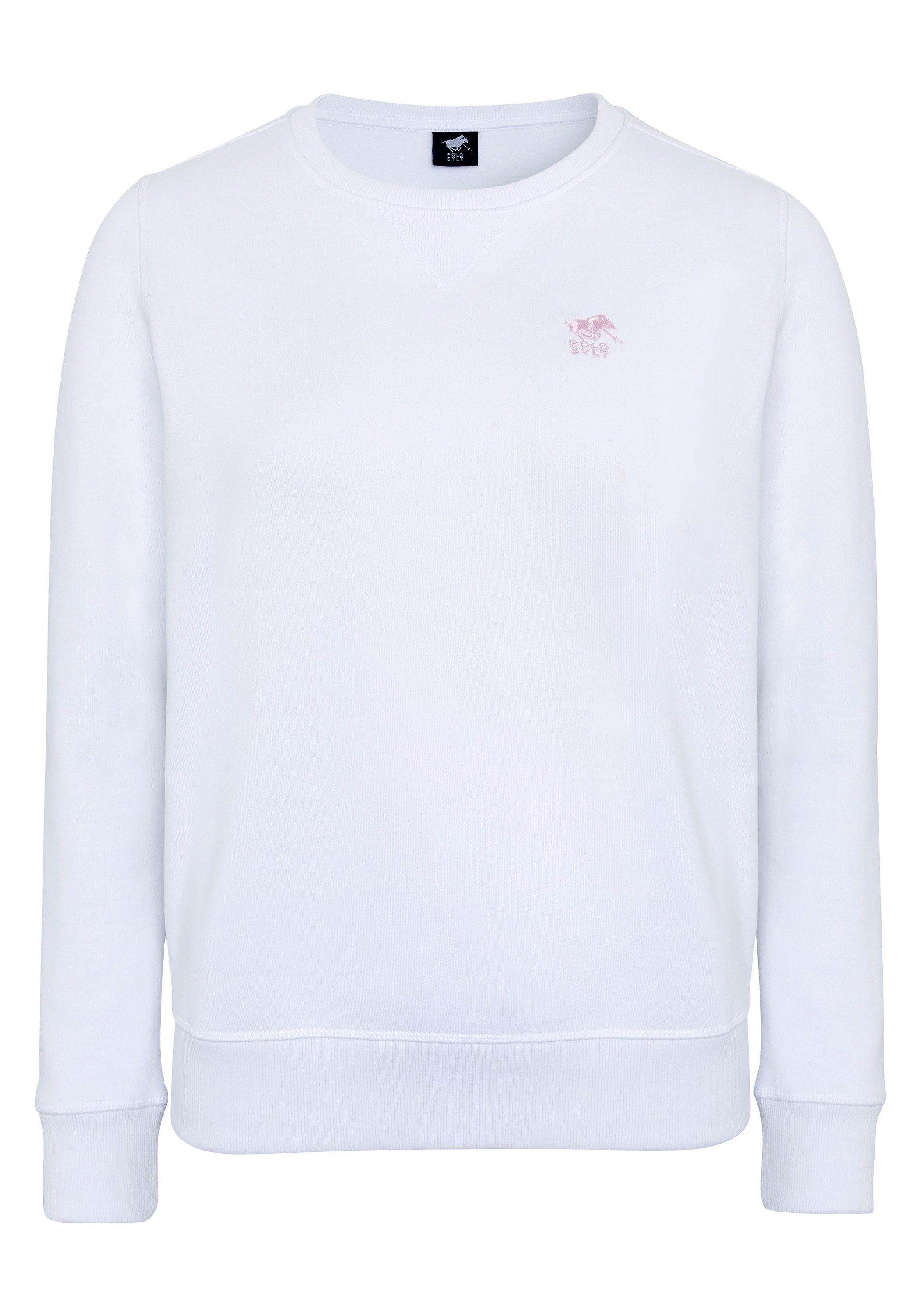 Polo Sylt Sweatshirt mit Logo-Stickerei Bright White