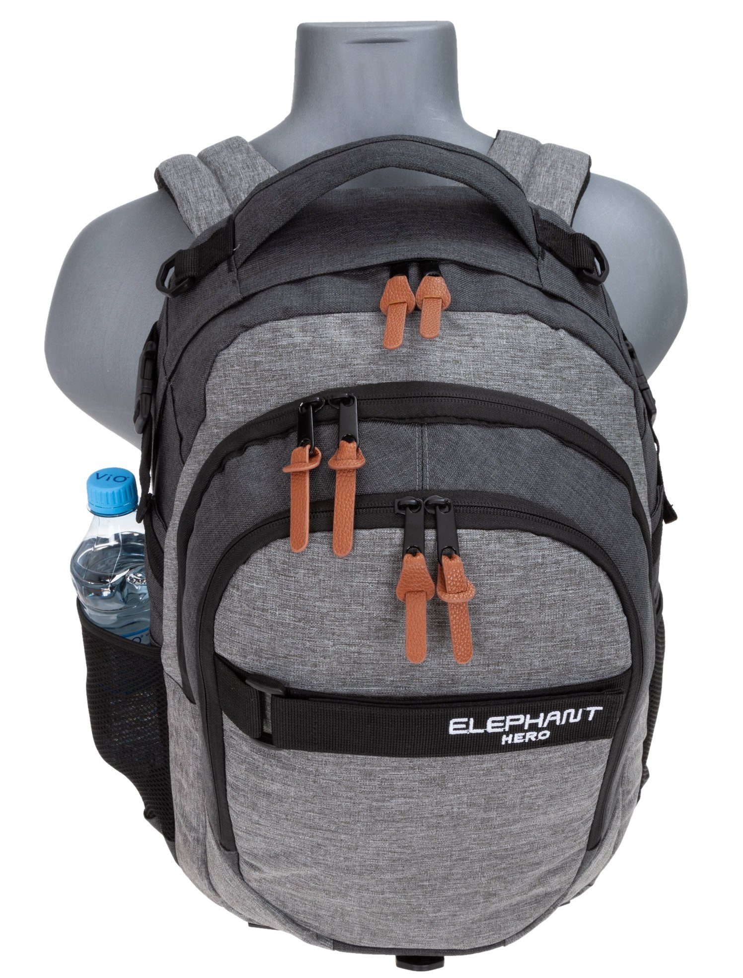 ELEPHANT Schulrucksack Hero Signature Schultasche (Set, 3-tlg., 3 Teile Rucksack Sporttasche Mäppchen Box), Softcase Schulranzen Schulmappe +rsm – Bild 2 von 5
