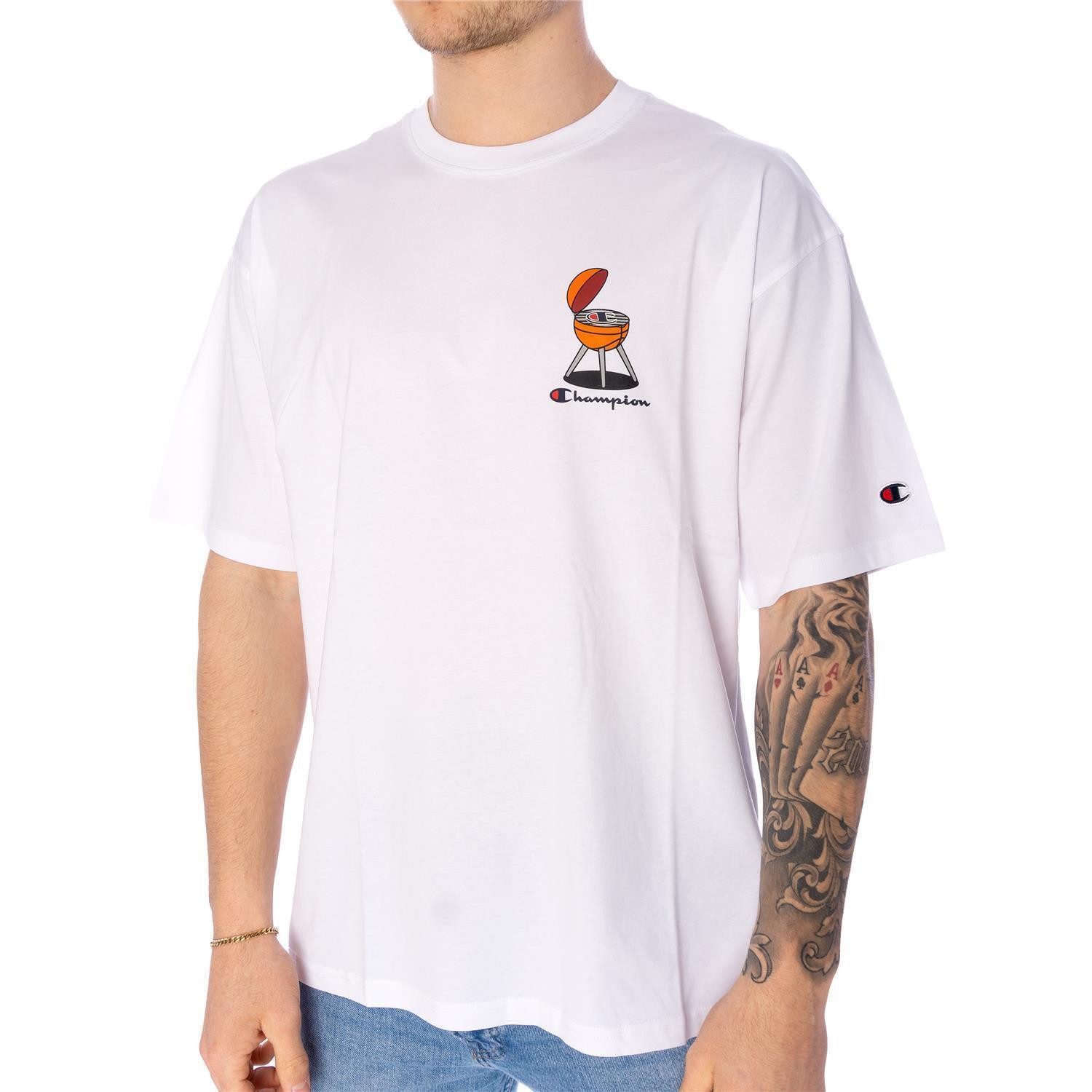 Champion T-Shirt T-Shirt Champion 218632 (1-tlg) Großer "Champion" Logo-Print auf der Rückseite